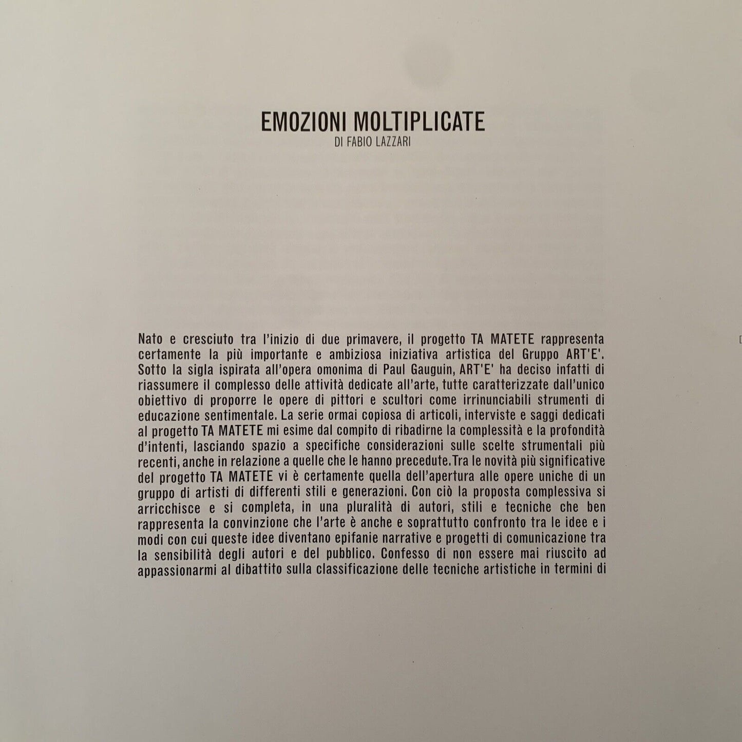 1992 2002 emozioni moltiplicate ART'E' - Fabio Lazzari, Marilena Ferrari