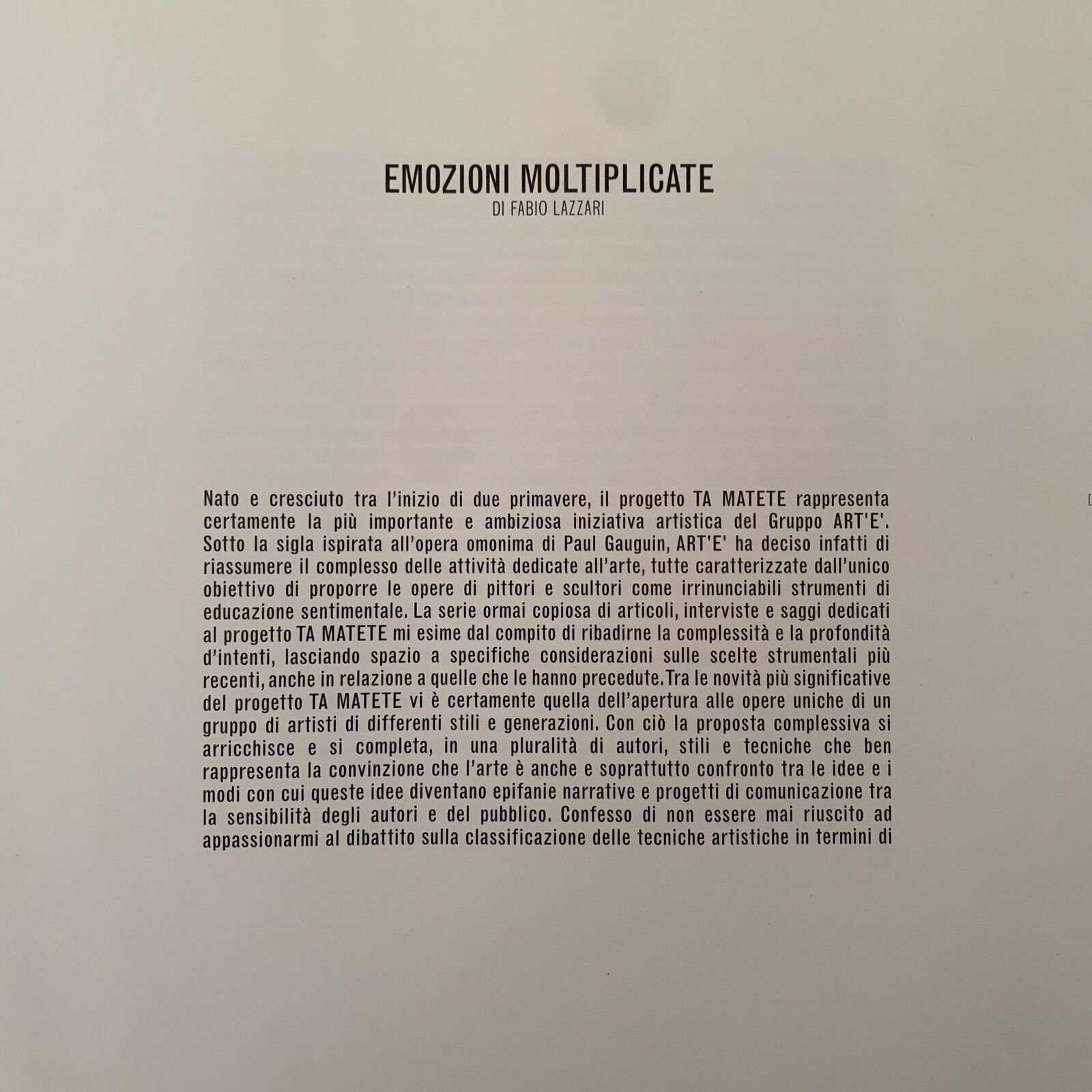 1992 2002 emozioni moltiplicate ART'E' - Fabio Lazzari, Marilena Ferrari