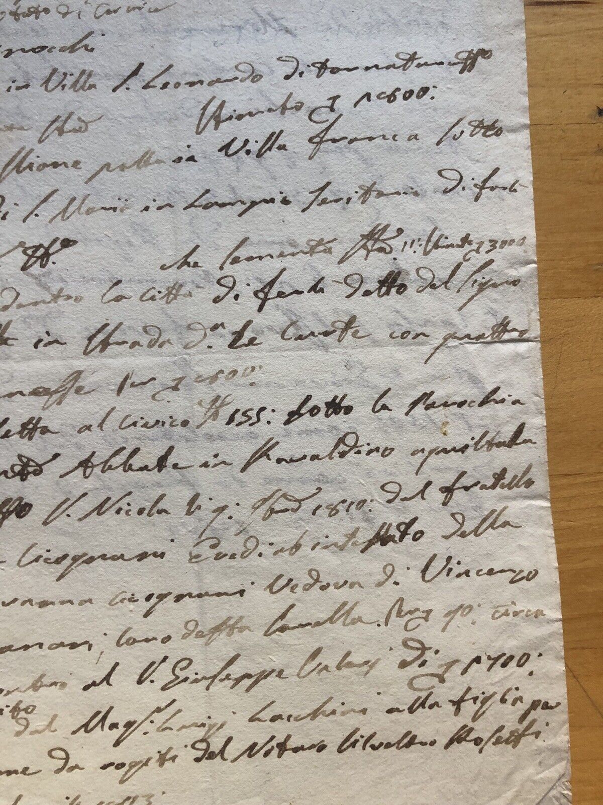 Antico manoscritto Forlì - divisione dei beni atto notarile 1750/1800 circa