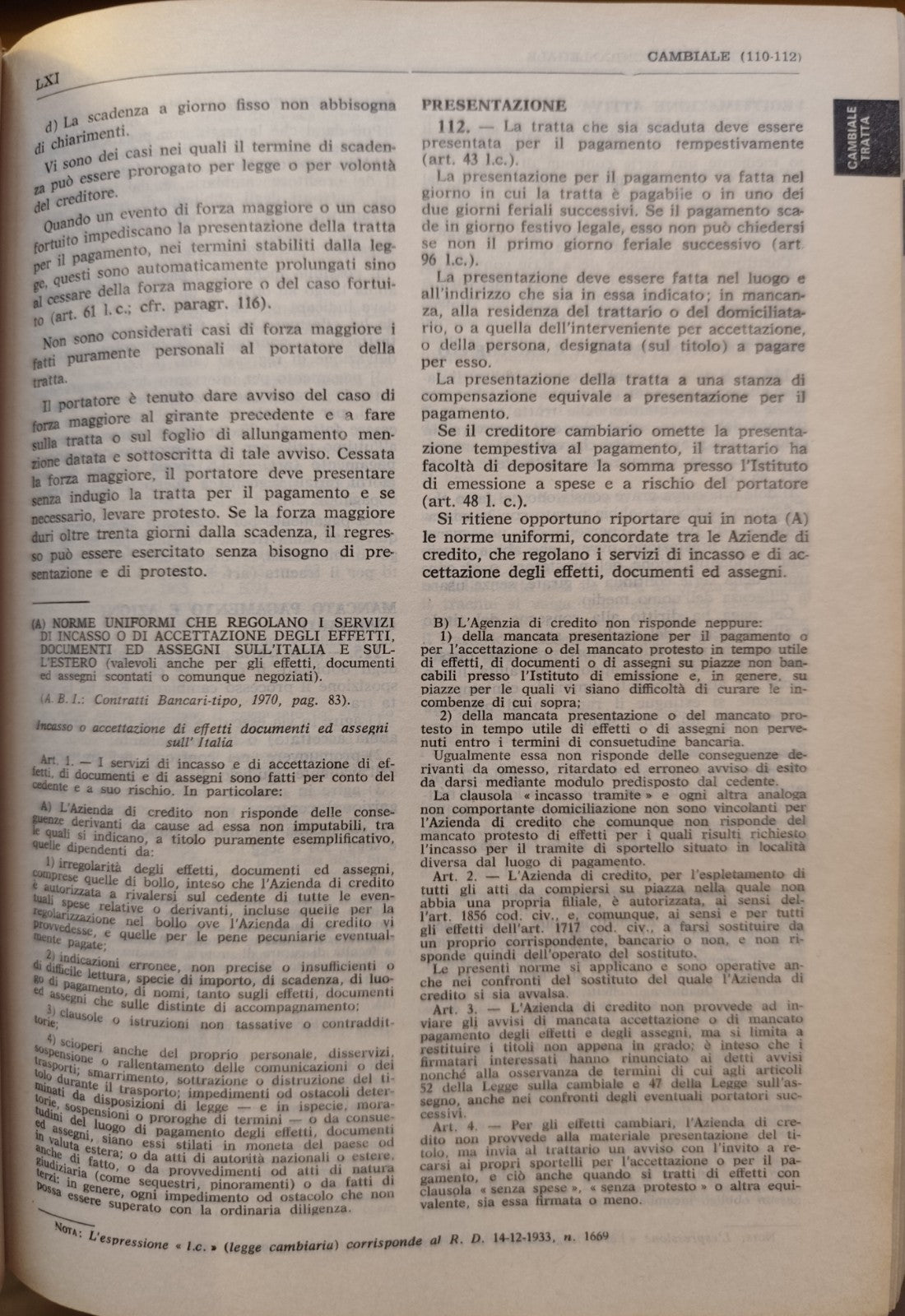 Agenda bancaria Banca di credito agrario di Ferrara, Luciano Stupazzini 1971