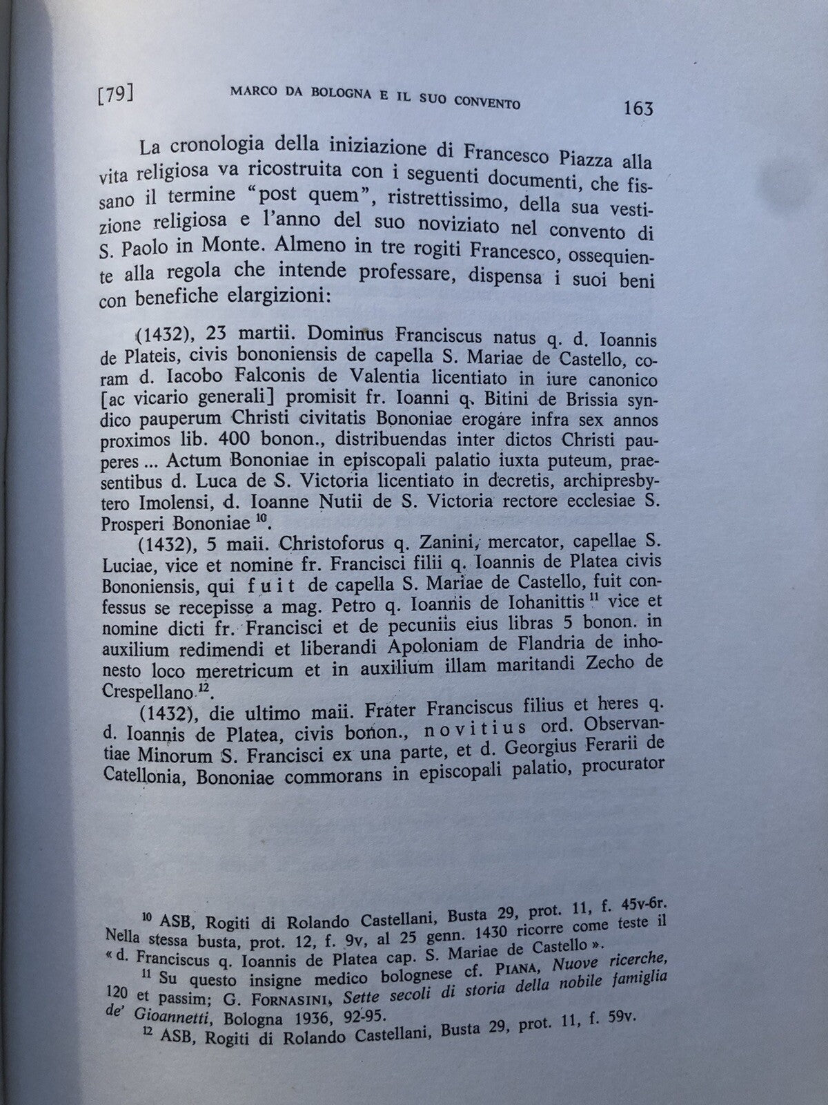 Il beato Marco da Bologna e il suo convento di S. Paolo in Monte nel quattrocent