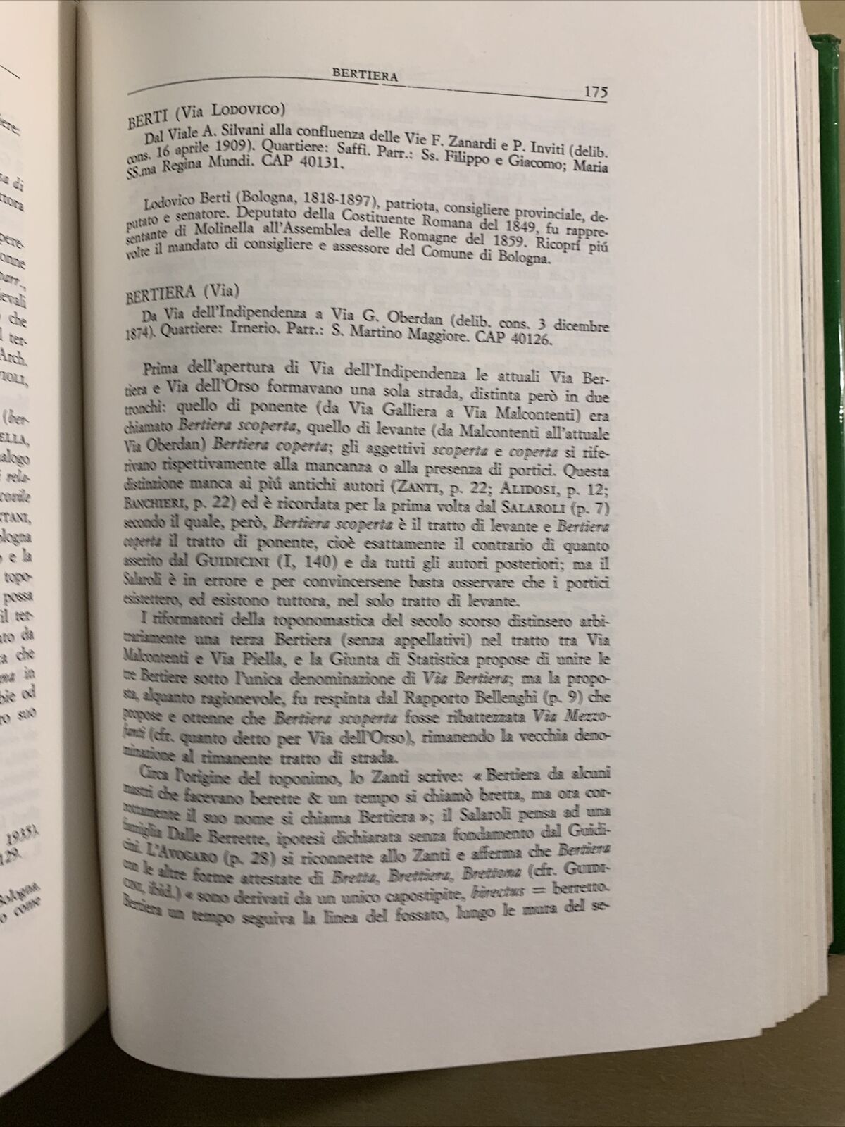 LE VIE DI BOLOGNA - MARIO FANTI. Saggio di toponomastica storica #