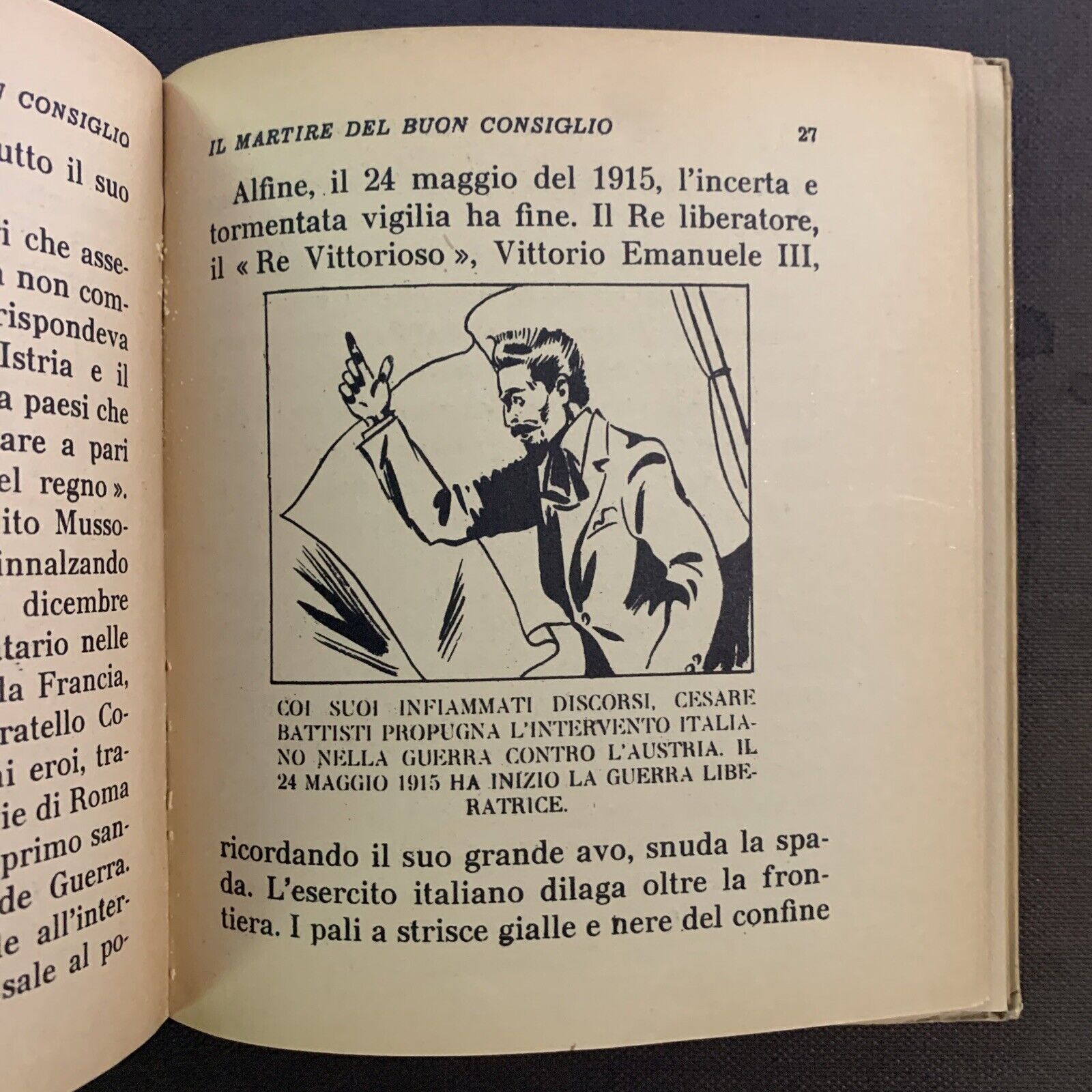 IL MARTIRE DEL BUON CONSIGLIO - P. G. JANSEN. CESARE BATTISTI. Carroccio 1937 #