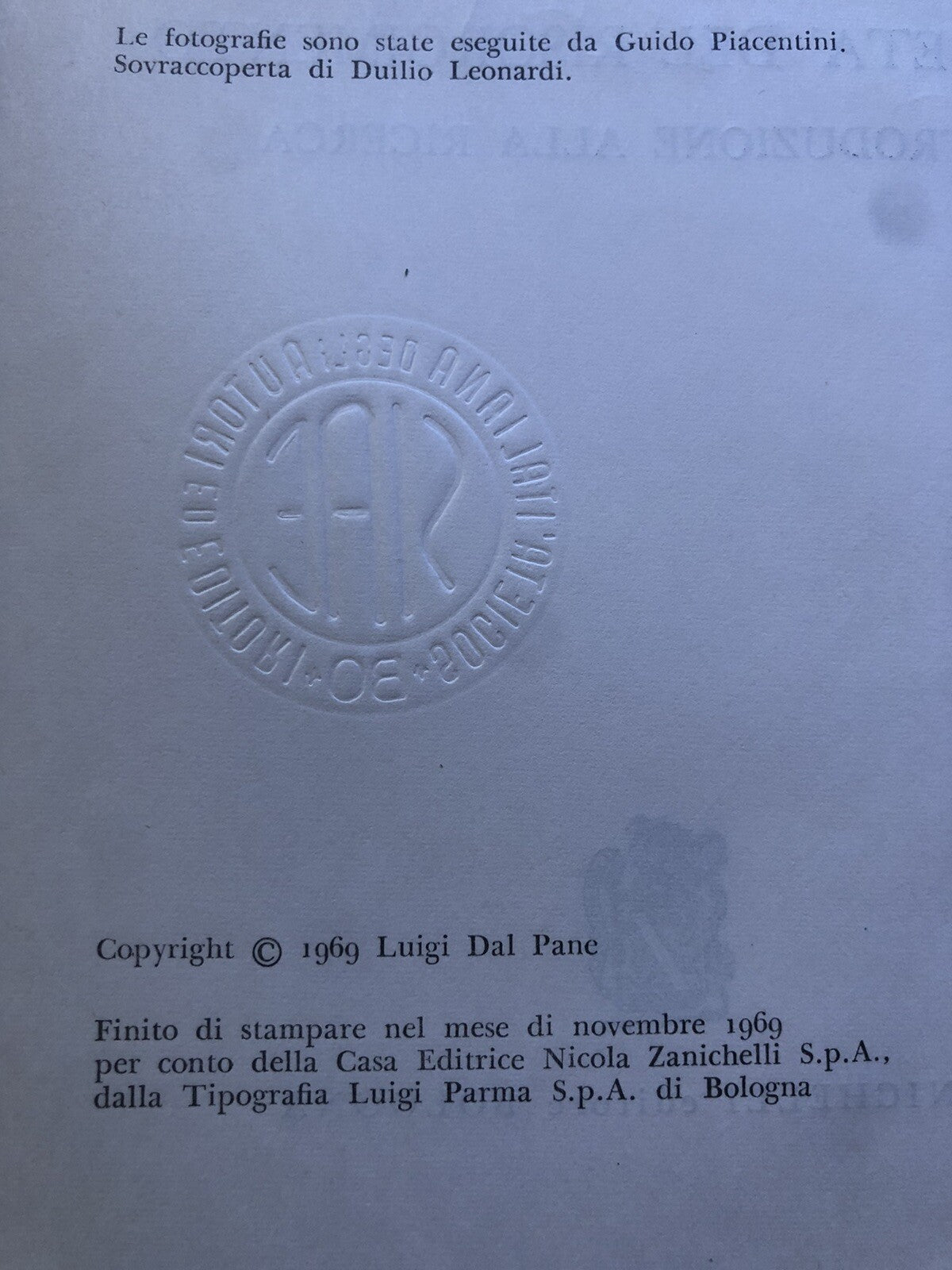 Economia e società a Bologna nell'età del risorgimento, Luigi Dal pane. Zanichel