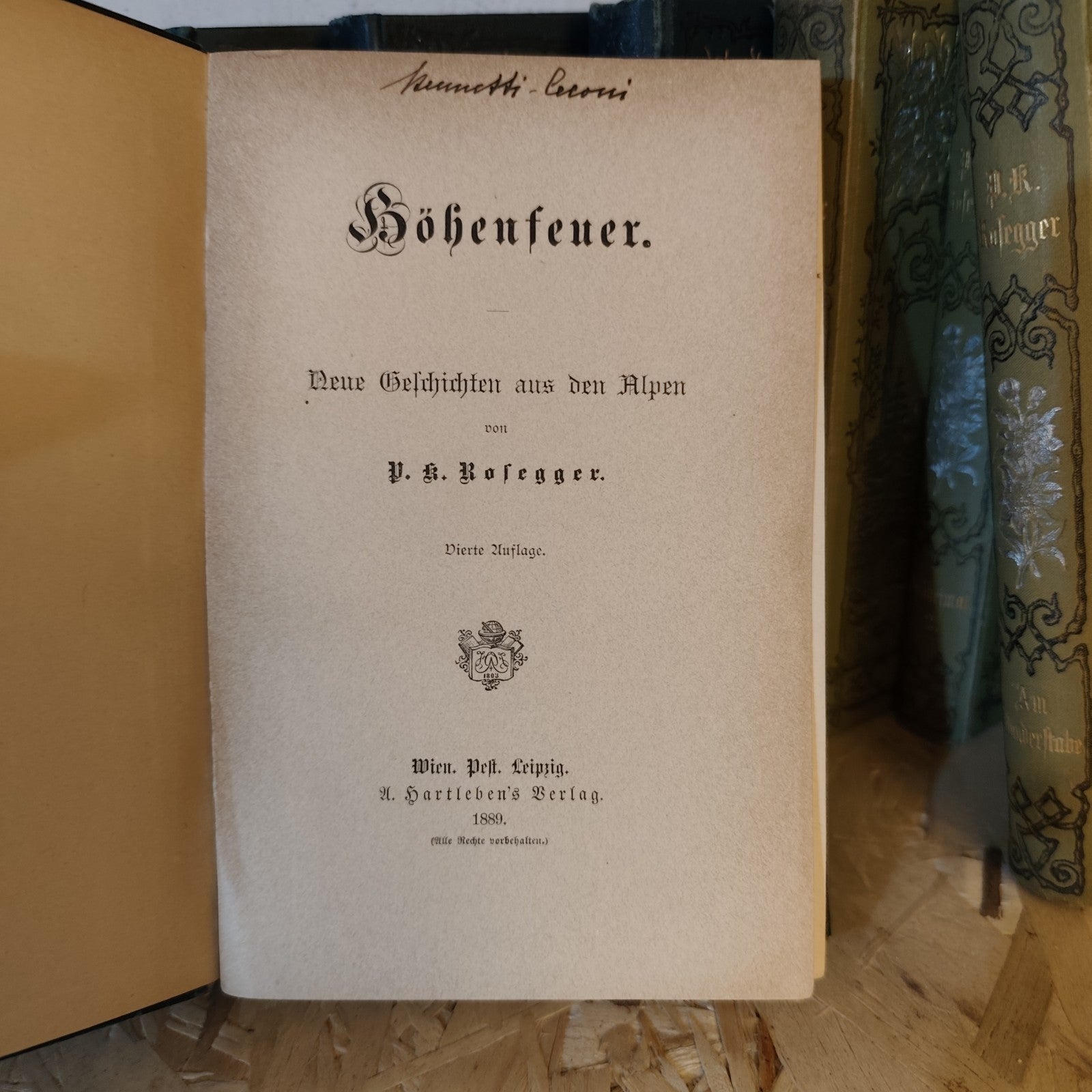 9 Bände P.K. Rosegger - Prachteinbände - A. Hartleben Verlag - Ende 19. Jh.