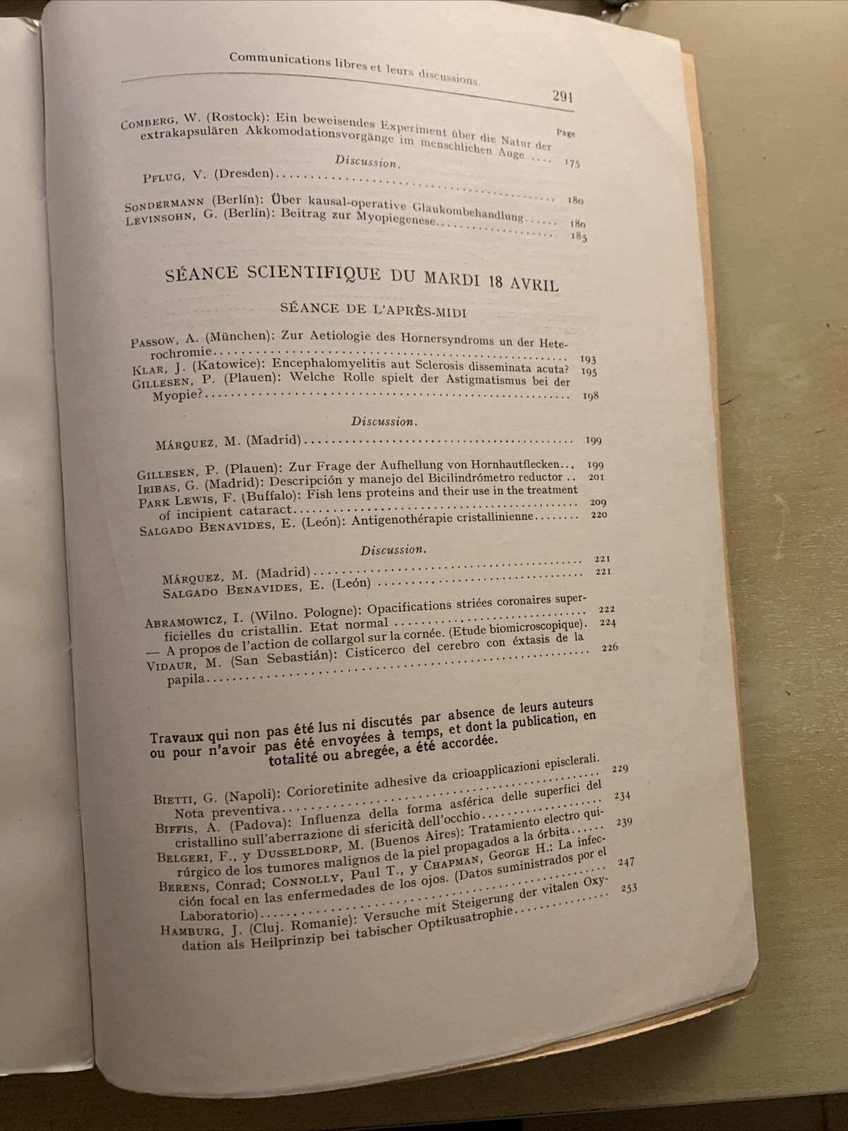 TUBERCULOSIS DEL IRIS Y DEL CUERPO CILIAR - concilium ophtalmologicum 1933 #