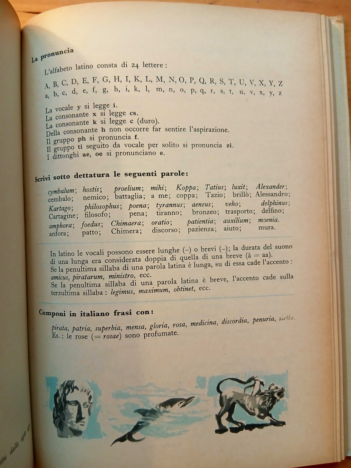 Flavus Tiberis - esercizi antologia prosa e poesia sintassi scuola media 1967