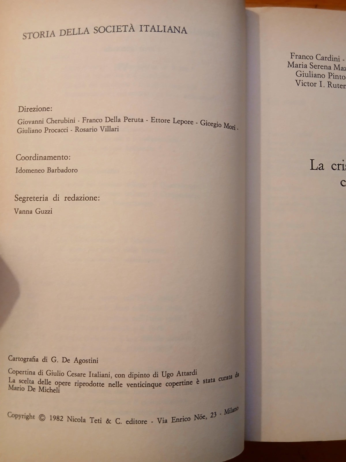 La crisi del sistema comunale - Storia della società Italiana, 7 parte seconda