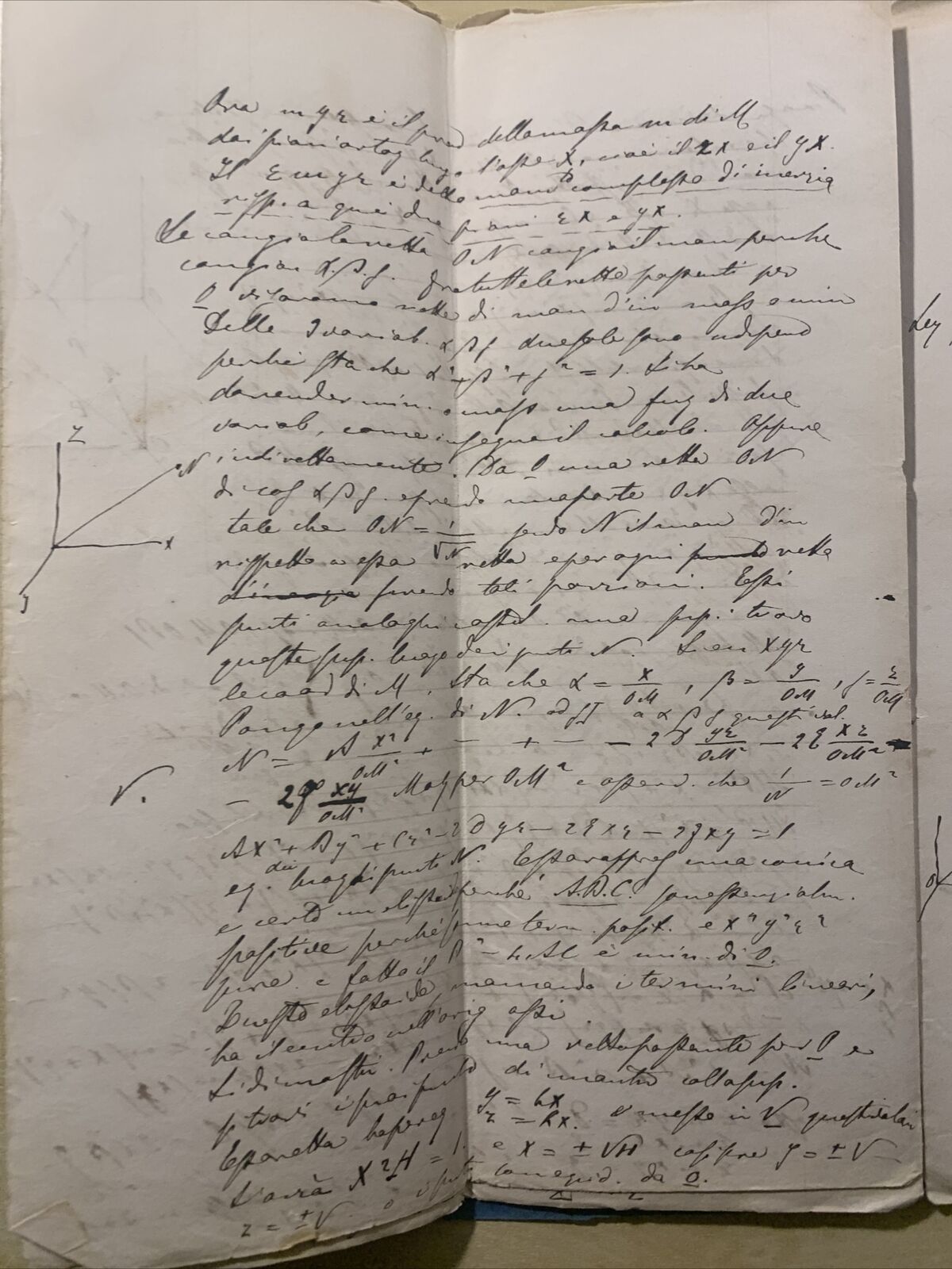 Antico Manoscritto Università di Pavia 1876, Meccanica Razionale, Carlo Formenti