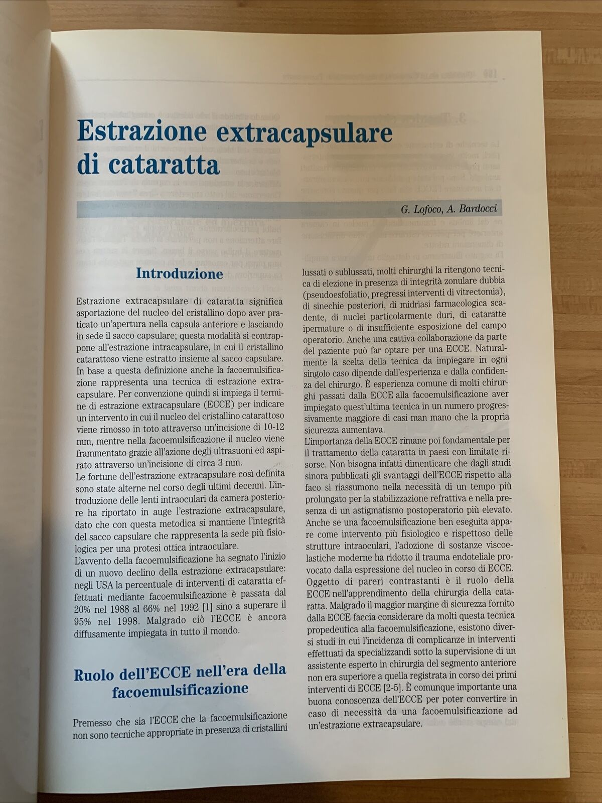 CATARATTA fisiopatologia del cristallino chirurgia della Cataratta.Fabiano 1999