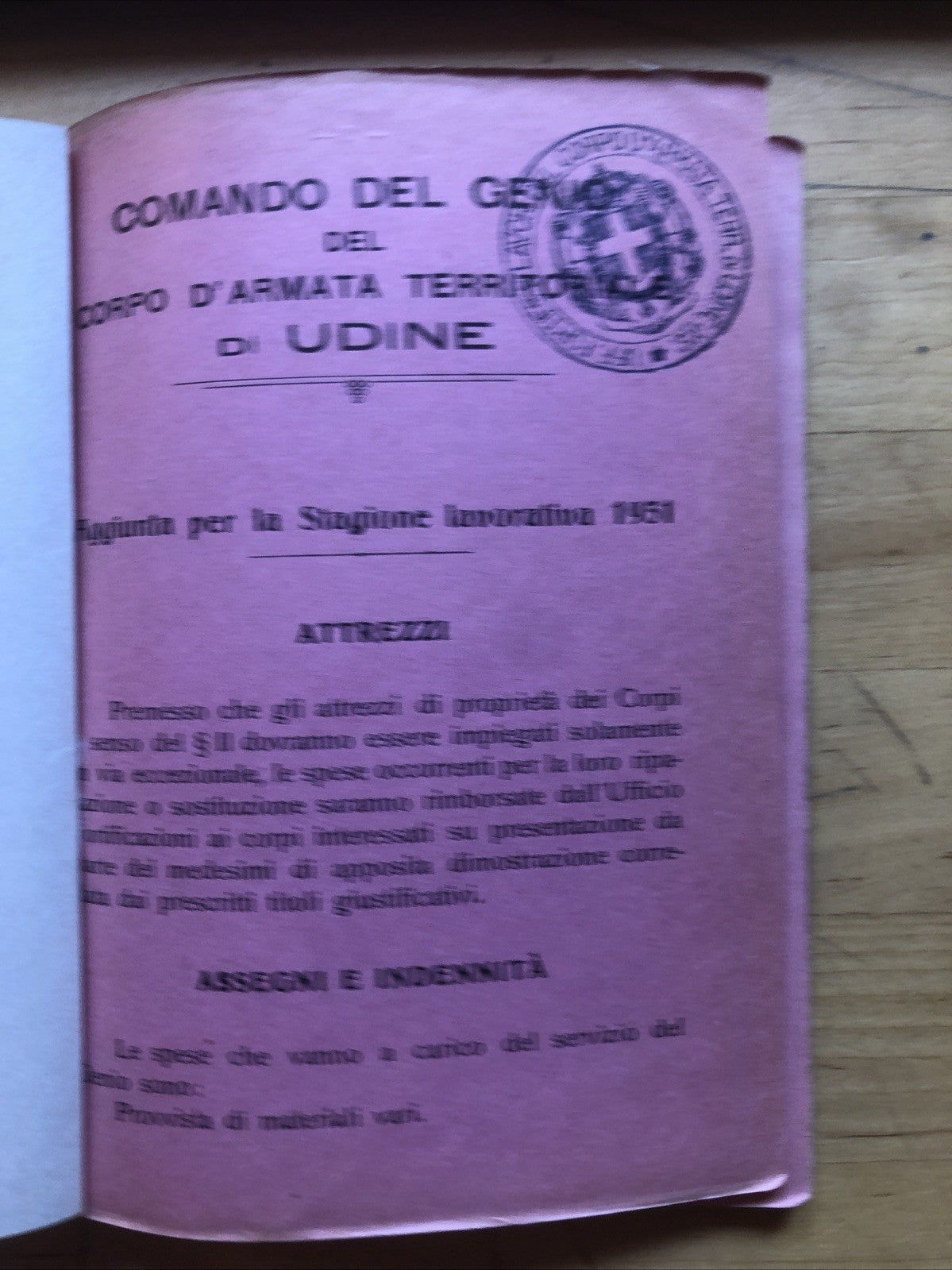 Ispettorato dell'arma del Genio Norme esecuzione dei lavori economia truppe 1931