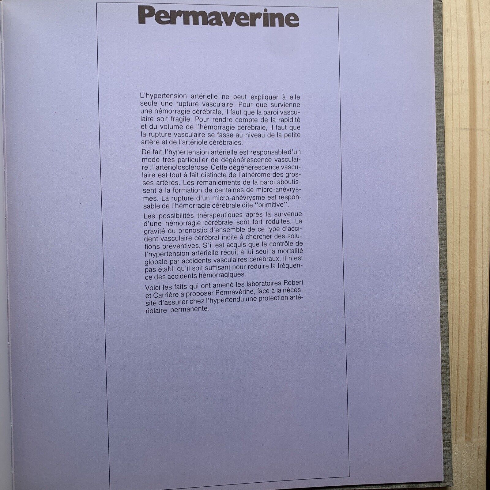 Redécouverte du micro anéurysme - Robert et Carrière, hypertension artirielle #