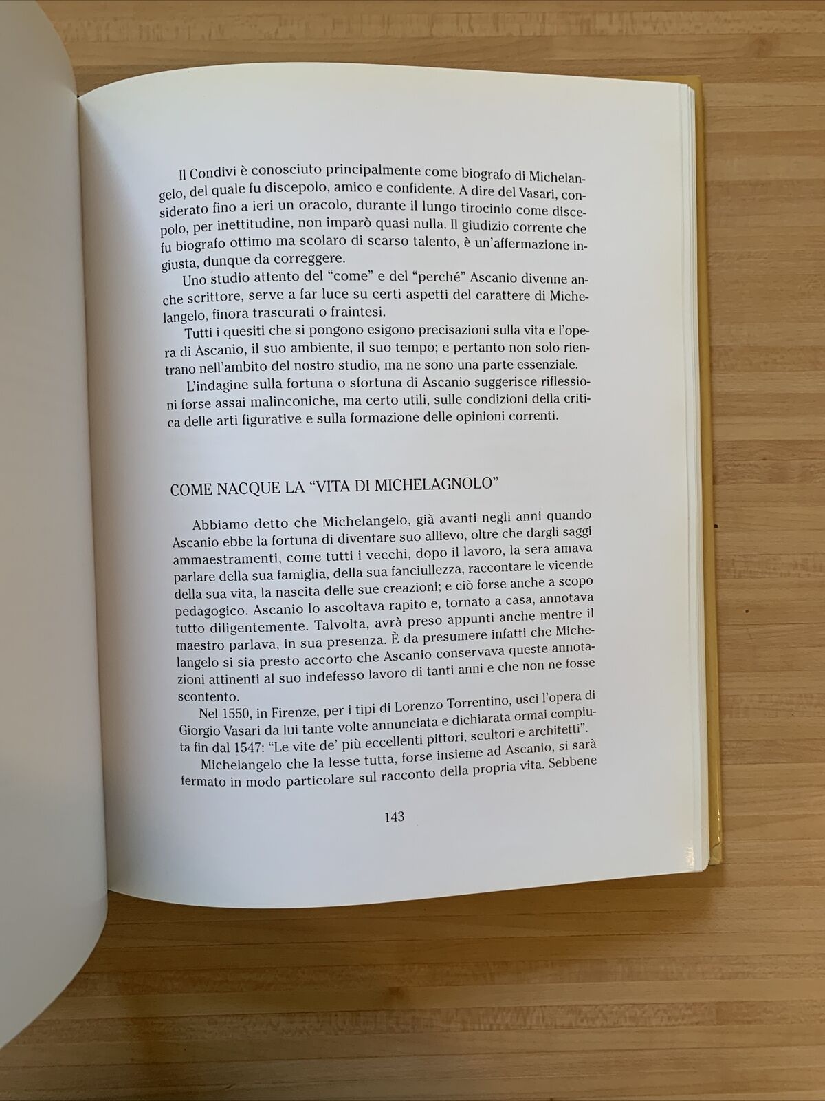 ASCANIO CONDIVI E MICHELANGELO. Giorgio Settimo 2004 #