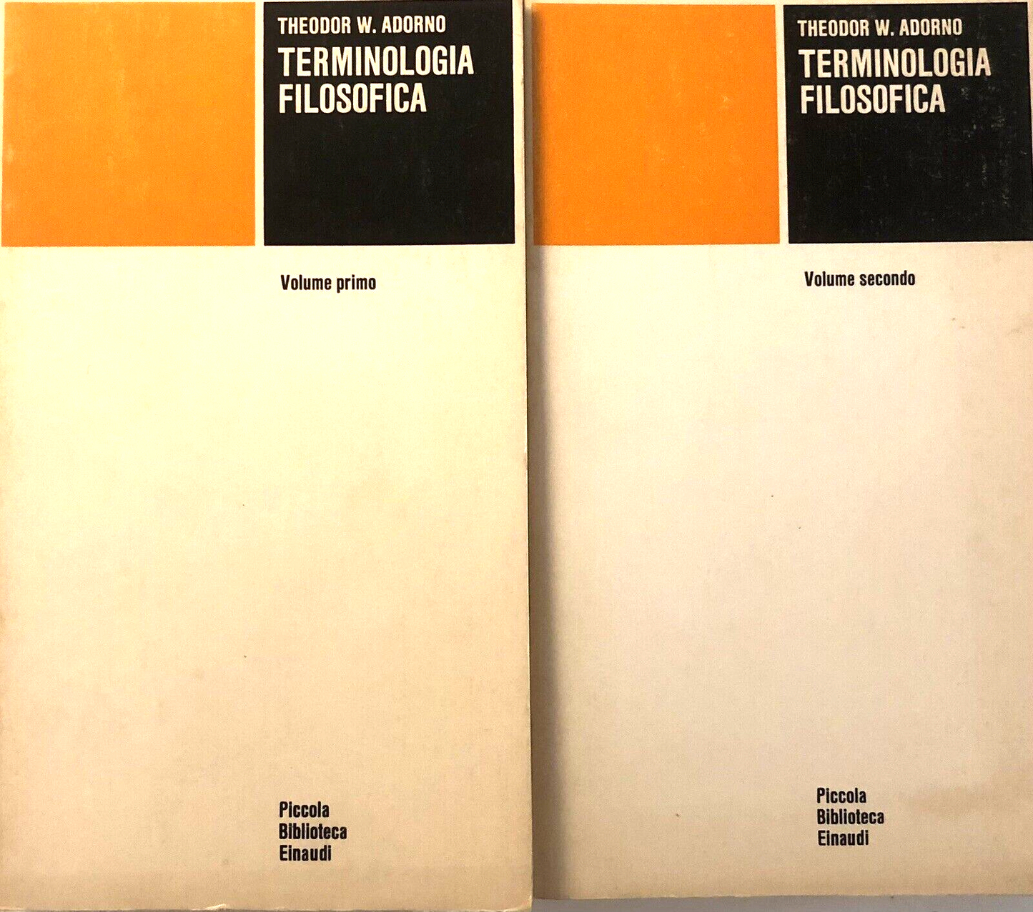 Terminologia filosofica - Theodor W. Adorno. Einaudi 2 voll. 1975