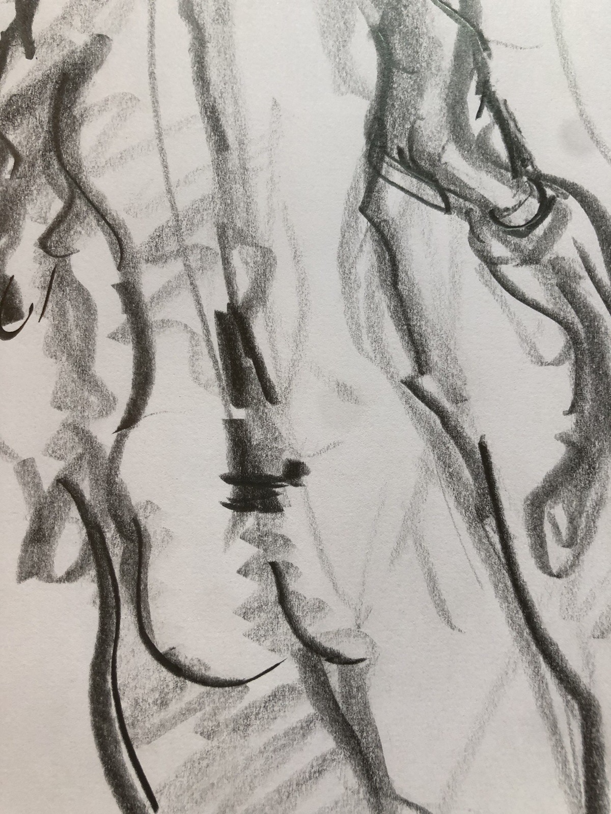 Disegno matita studio maschile, Schizzo bozzetto a mano di nudo figura di spalle