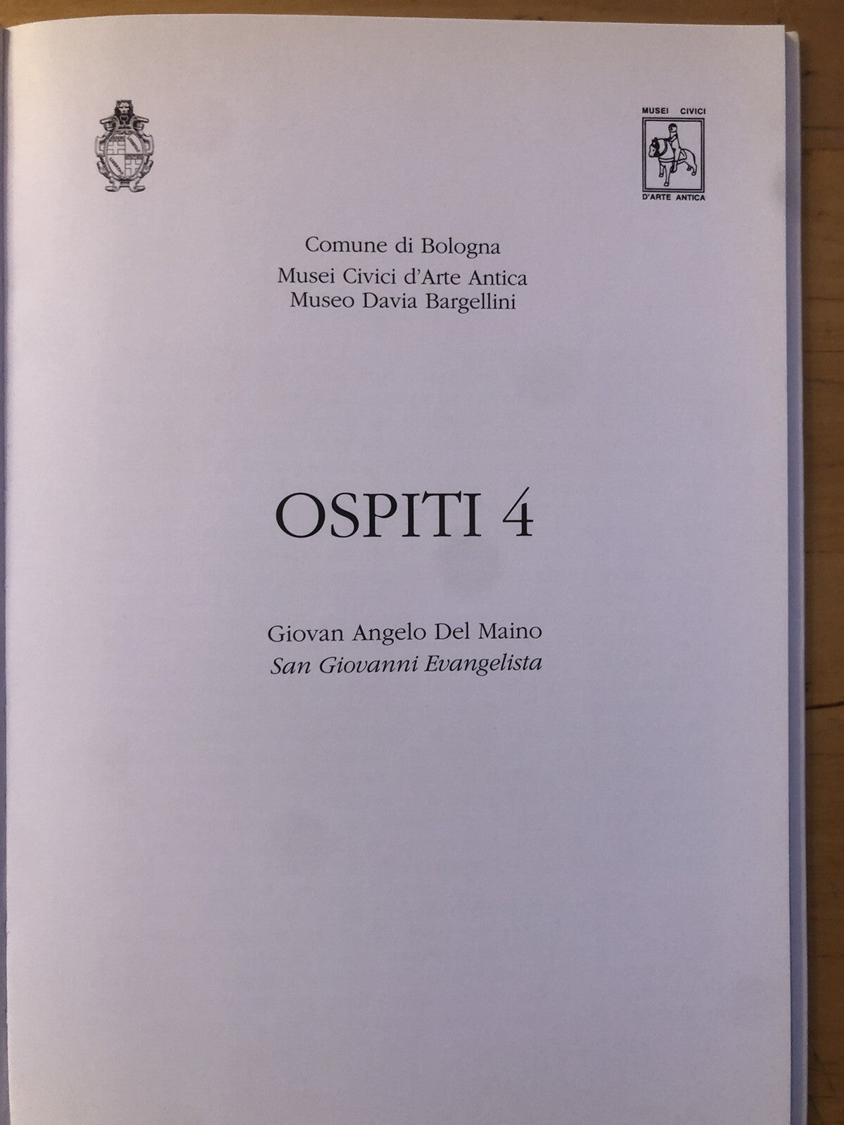 Ospiti 4, Giovan Angelo del Maino San Giovanni Evangelista, comune di Bologna