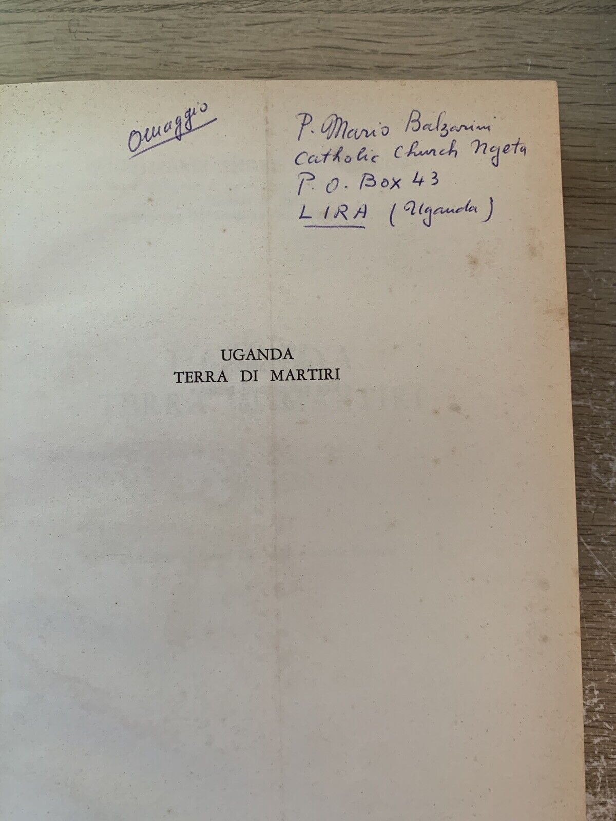 Uganda terra di martiri, Sr. Marie André del S. C. editrice Ancora Nigrizia 1964