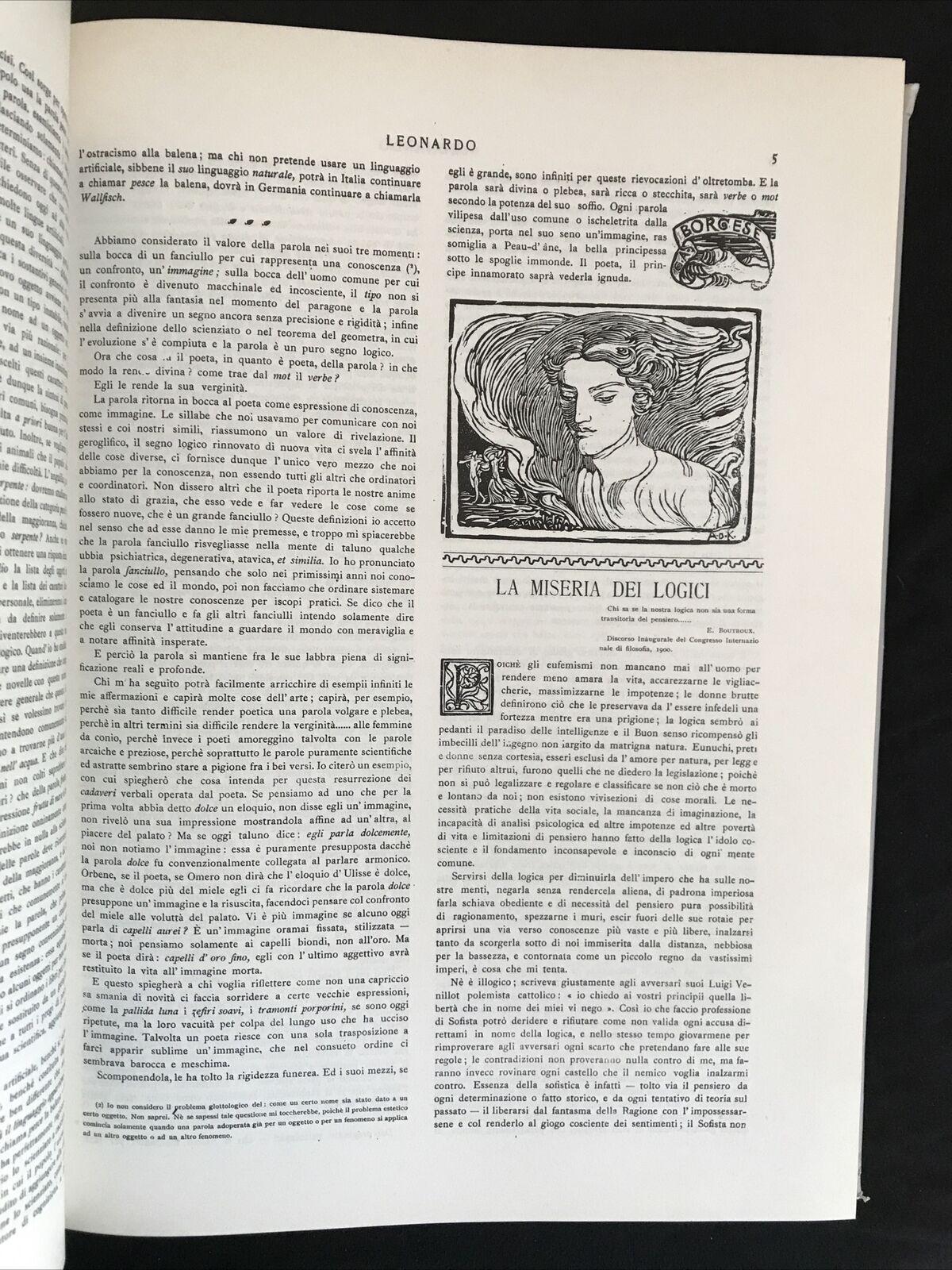 LEONARDO 1903-1905 riletto da Mario Quaranta e L. Schram Pighi, A. Forni Editore