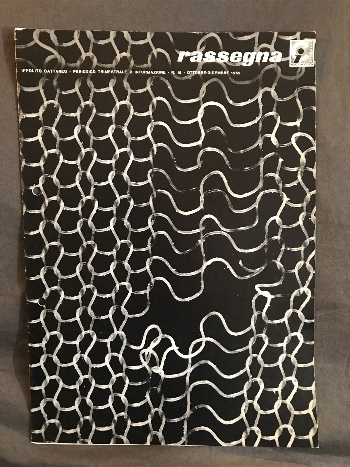 RASSEGNA, IPPOLITO CATTANEO rivista - N. 16, 1962 - Fotografia strumenti