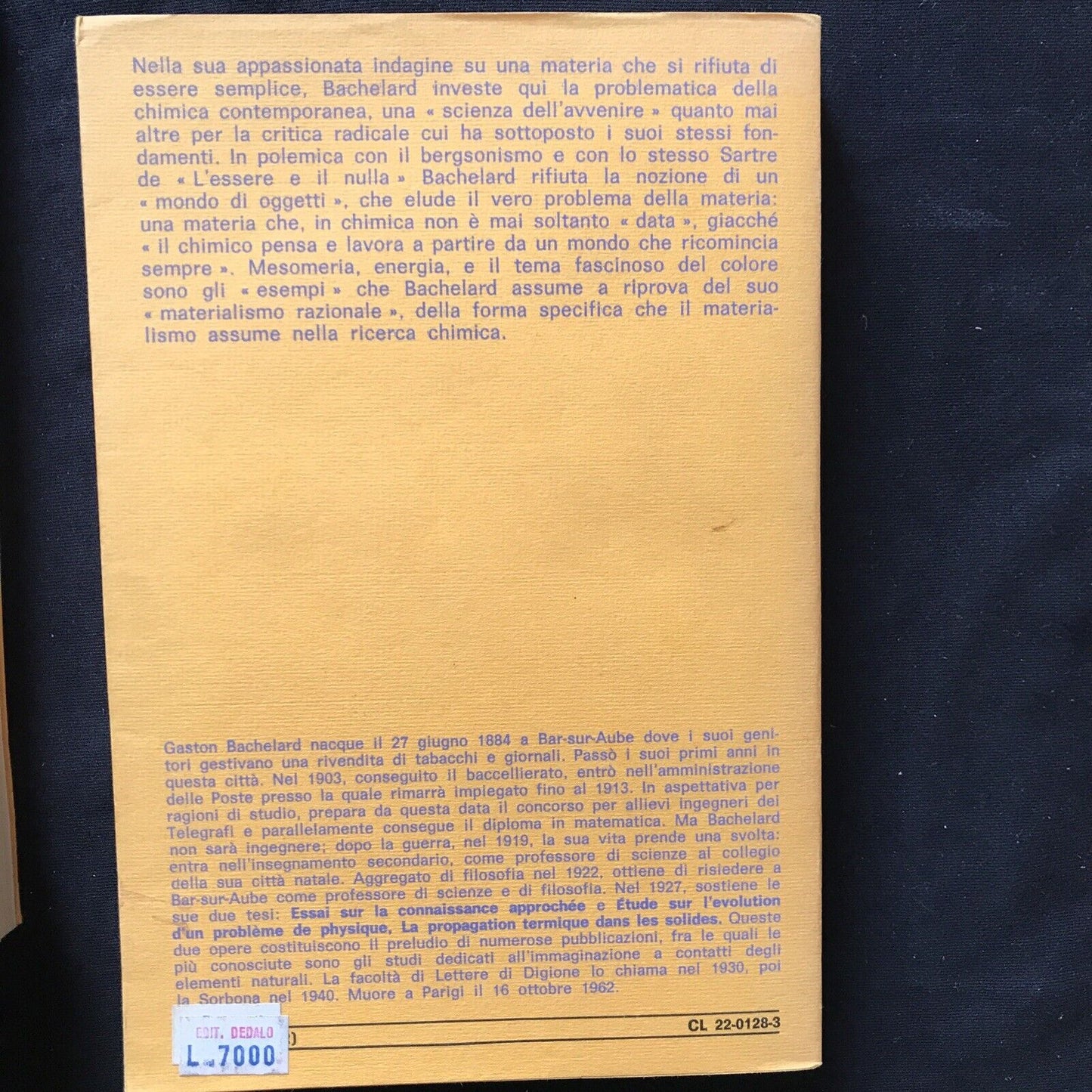 GASTON BACHELARD - Dedalo libri, La scienza nuova collana.  #