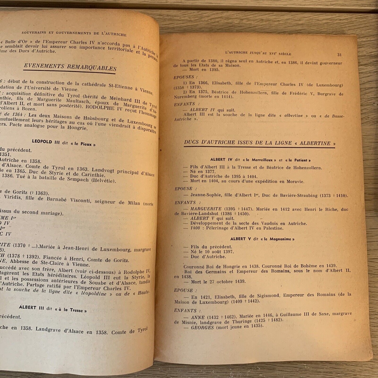 LES CAHIERS DE L'HISTOIRE N. 11, souverains et gouvernements de l'Autriche
