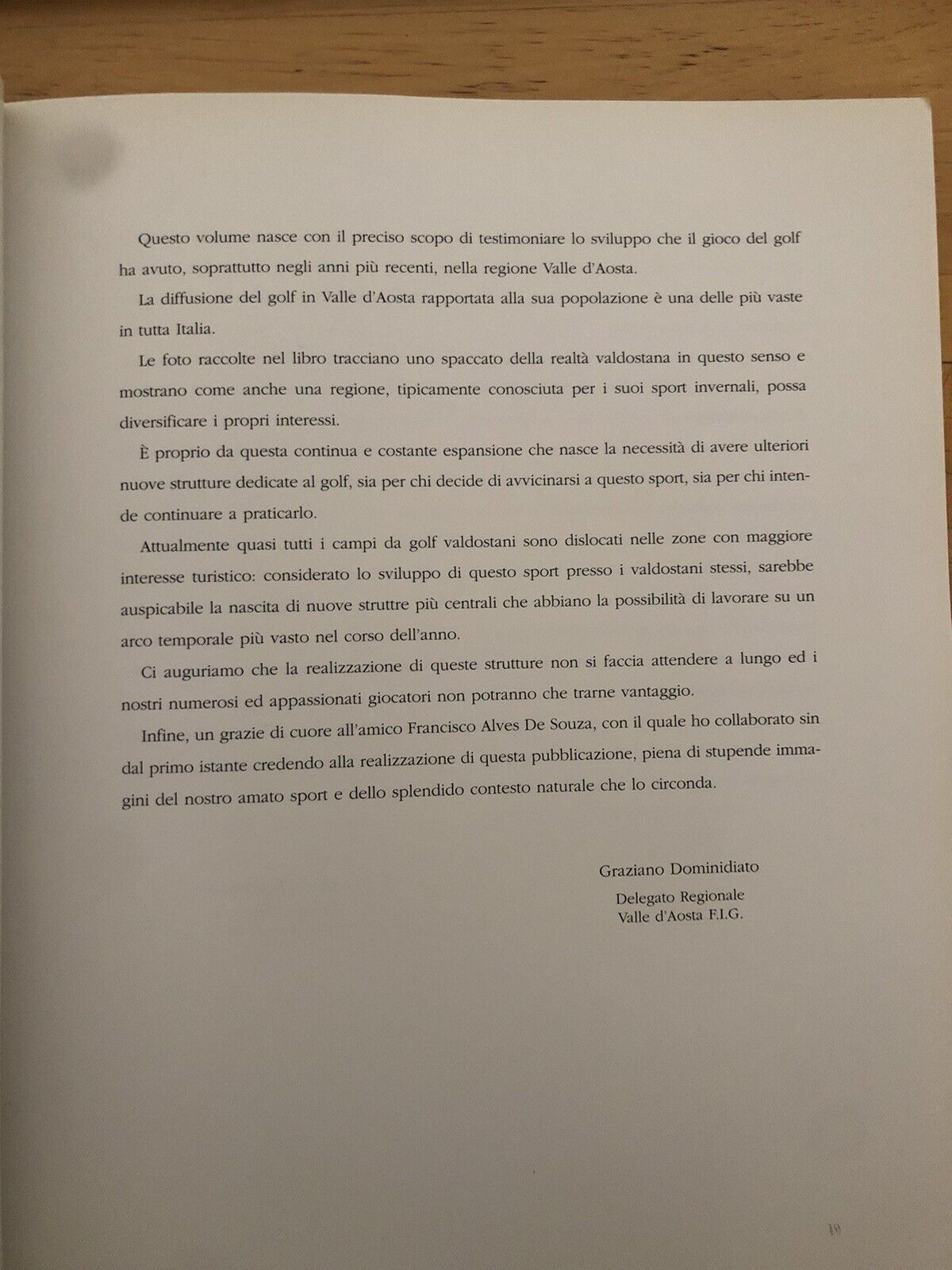 GOLF IN VALLE D'AOSTA - FRANCISCO DE SOUZA, MUSUMECI EDITORE 2003