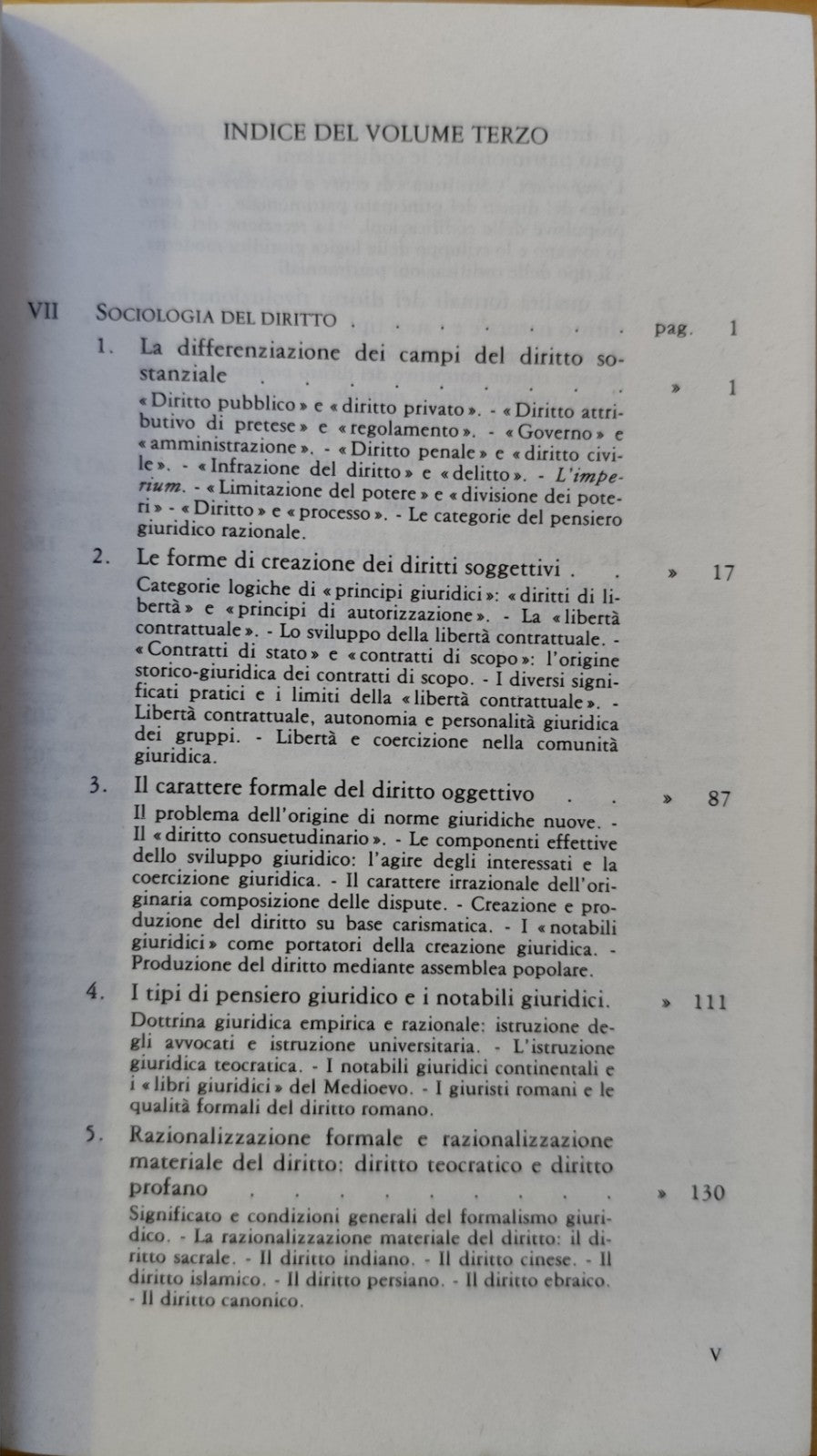 Weber, Economia e società, Volume terzo, Sociologia, Ediz. di Comunità 1980