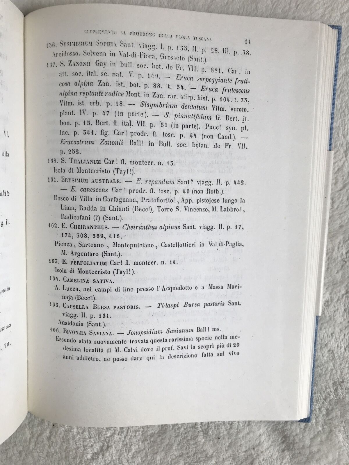 PRODROMO DELLA FLORA TOSCANA T. Caruel A. Forni ed.2 volumi