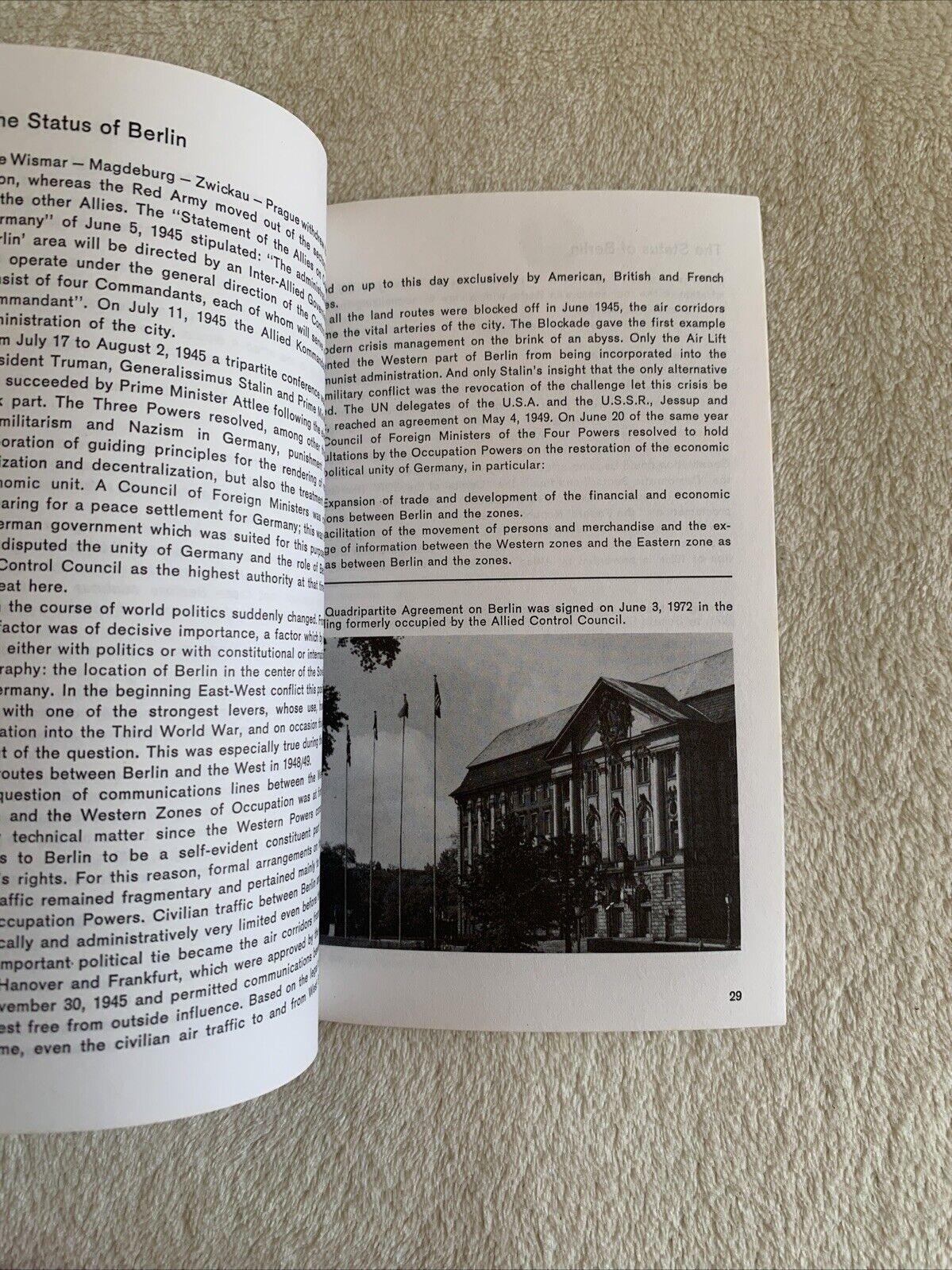 Berlin in brief - History art population Industry of Berlin in 100 pages 1976