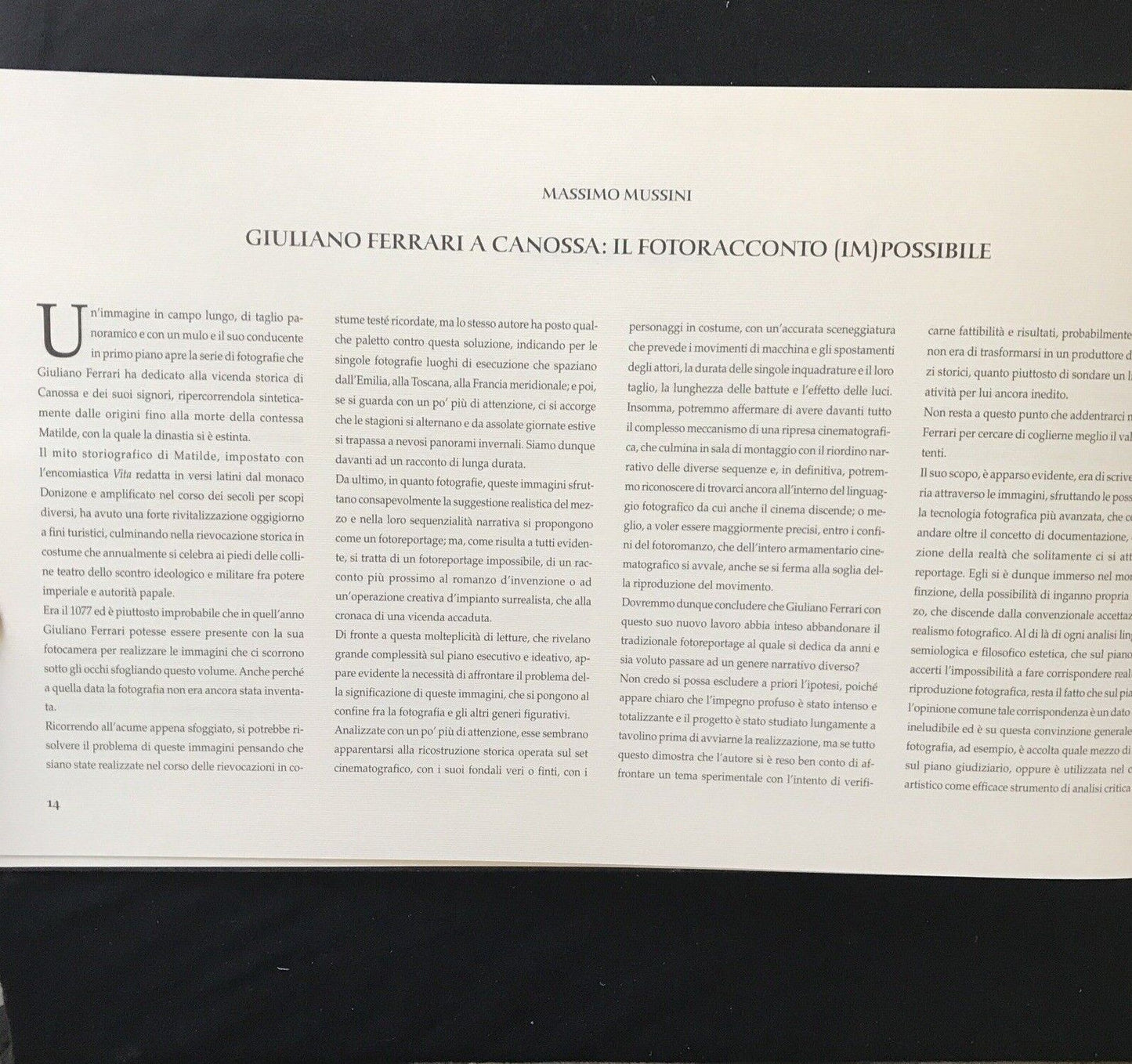 CANOSSA fotografie di Giuliano Ferrari, Pubblimedia 2003, Prodi, Mussini, Badini