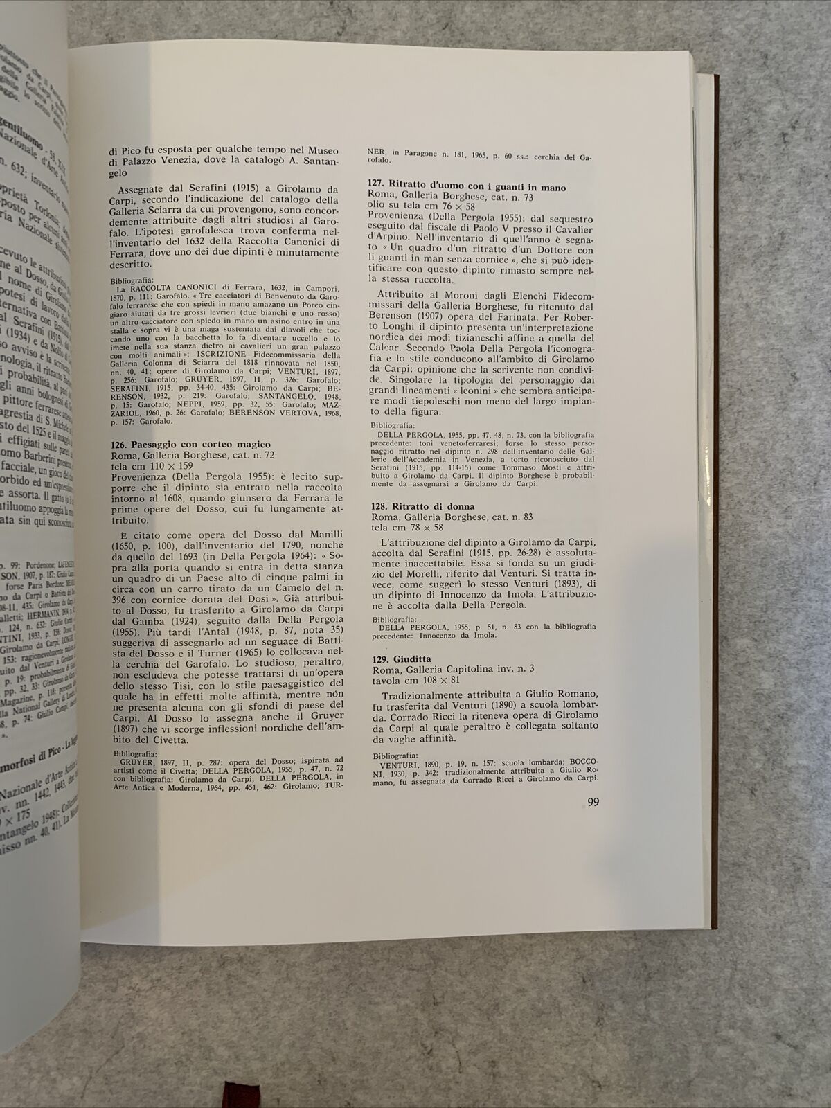 GIROLAMO DA FERRARA DETTO DA CARPI - L'OPERA PITTORICA, AMALIA MEZZETTI 1977#