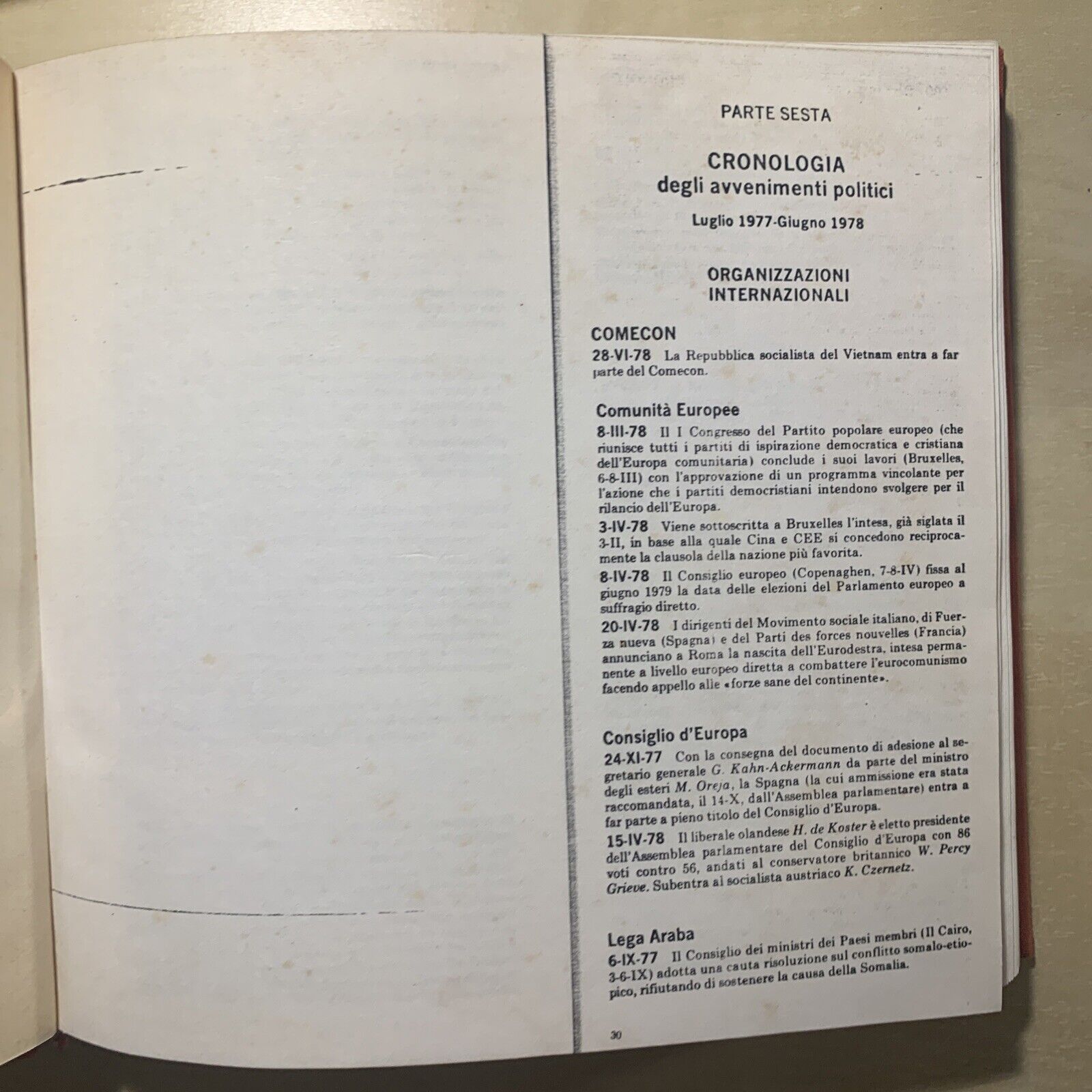CRONOLOGIA DEGLI AVVENIMENTI POLITICI ANNI '70 (DAL 1970 AL 1980) - 3 VOLUMI #