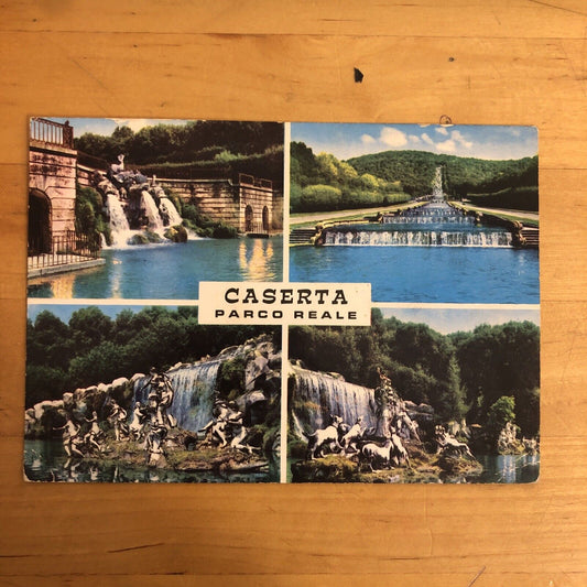 CARTOLINA CASERTA PARCO REALE, VIAGGIATA