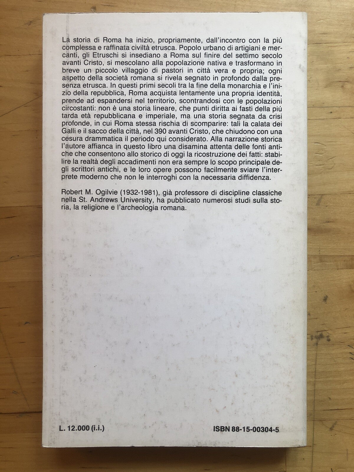 Le origini di Roma, Robert M. Ogilvie - il Mulino ed. 1984
