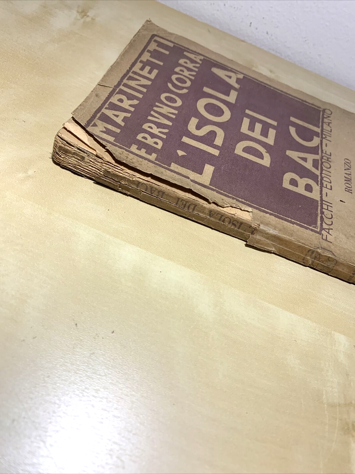 MARINETTI E BRUNO CORRA - L'Isola dei baci, Facchi editore 1919 #