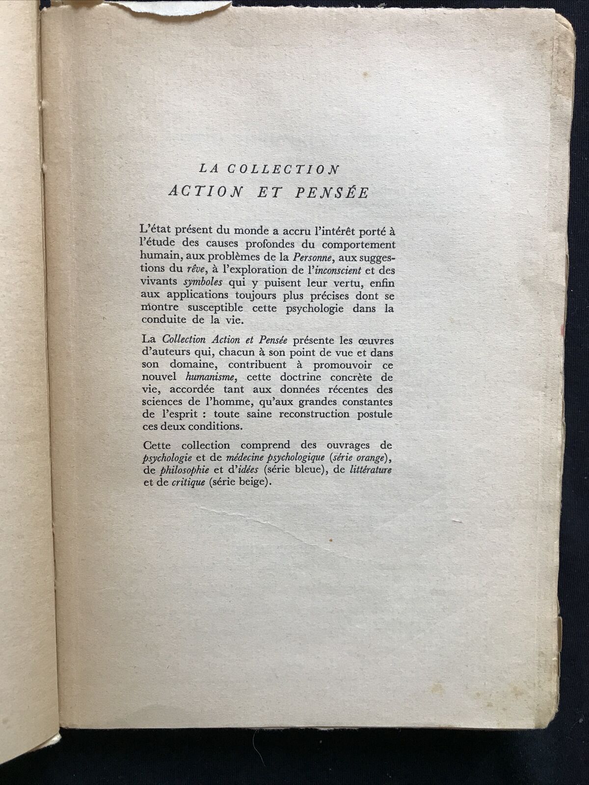 YOGAS ET PSYCHANALYSE, Maryse Choisy, action et pensée, ed. du Mont Blanc 1949