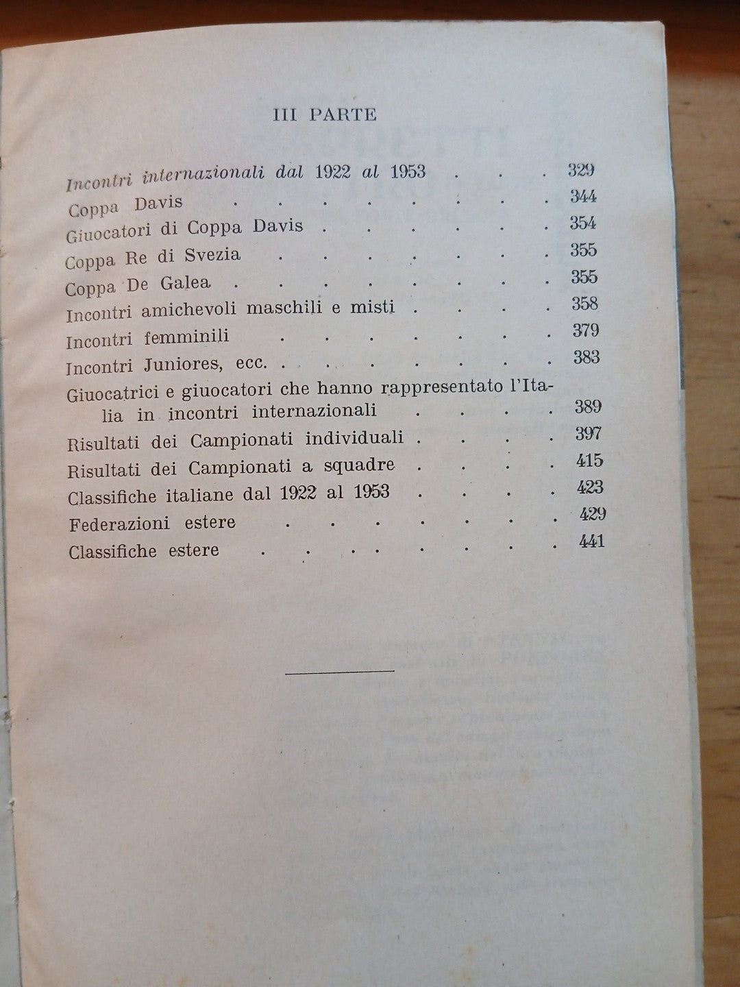 Federazione Italiana tennis annuario 1954
