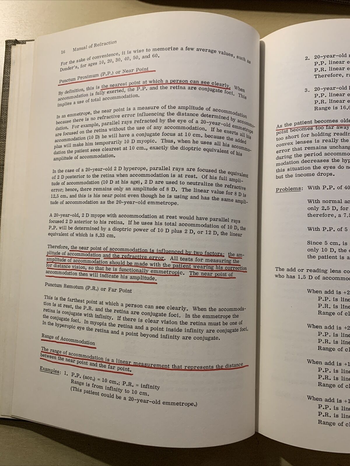 MANUAL OF REFRACTION - ALBERT E. SLOANE  1961 #