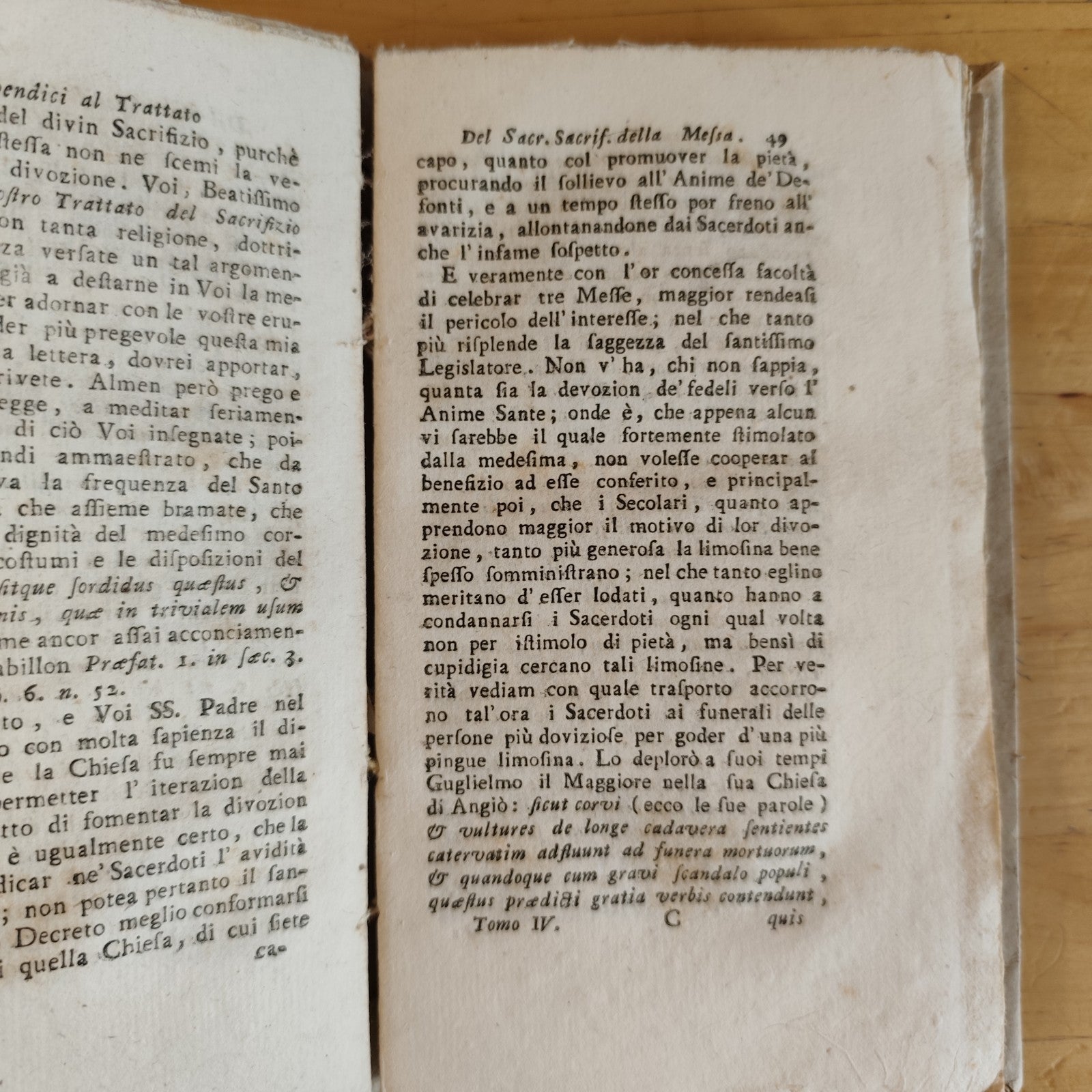 Della Santa Messa trattato istruttivo Prospero Lambertini 1786 Benedetto XIV