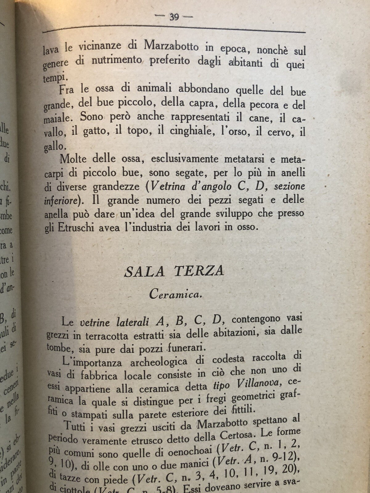 Guida alle antichità della villa e del museo etrusco di Marzabotto 1930 Bologna