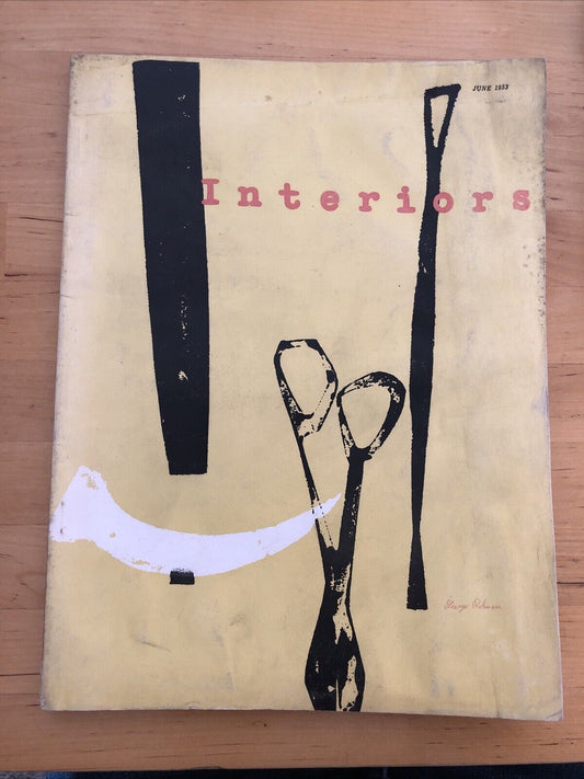 INTERIORS MAGAZINE JUNE 1953. Interiors, design, architecture. Olga Gueft