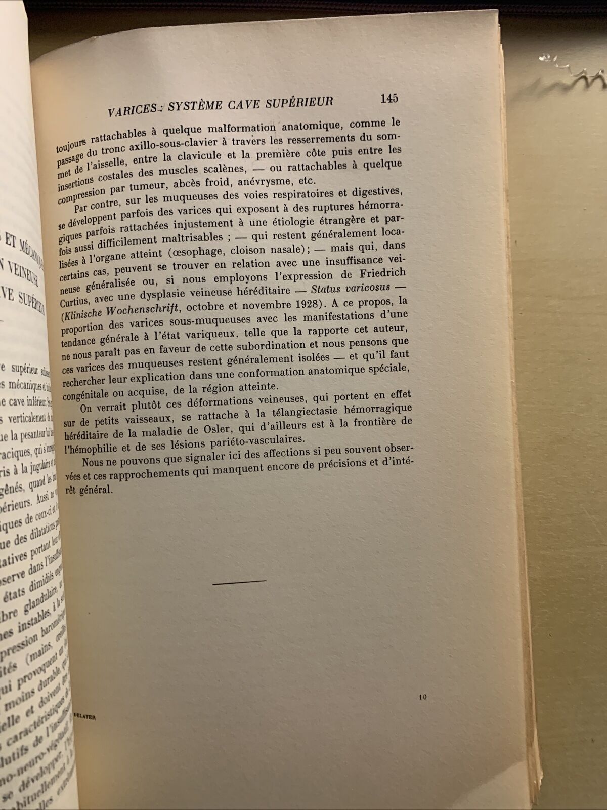 LES MALADIES DES VEINES ET LEUR TRAITEMENT - G. DELATER 1932. Masson et Cie #
