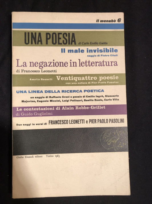 IL MENABÒ 6 Una poesia Einaudi 1963
