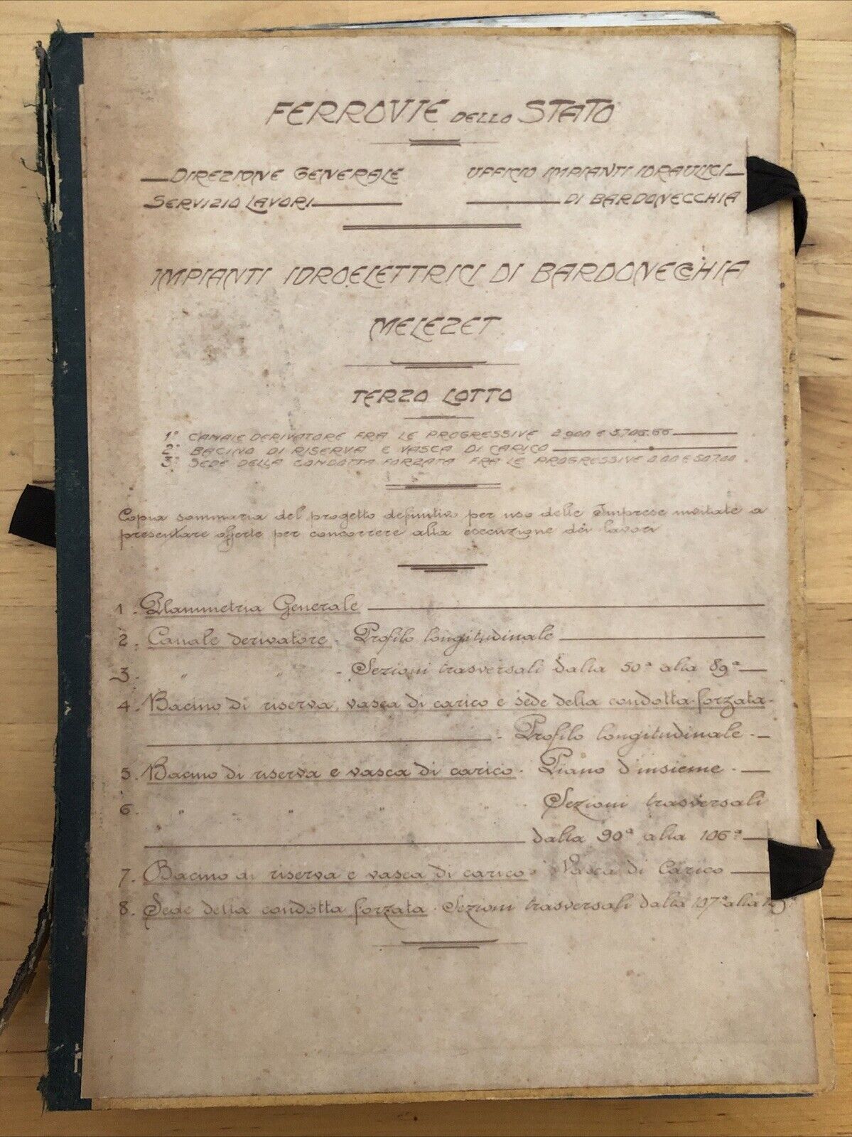 FERROVIE DELLO STATO - BARDONECCHIA impianti idroelettrici 1918