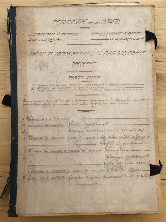 FERROVIE DELLO STATO - BARDONECCHIA impianti idroelettrici 1918