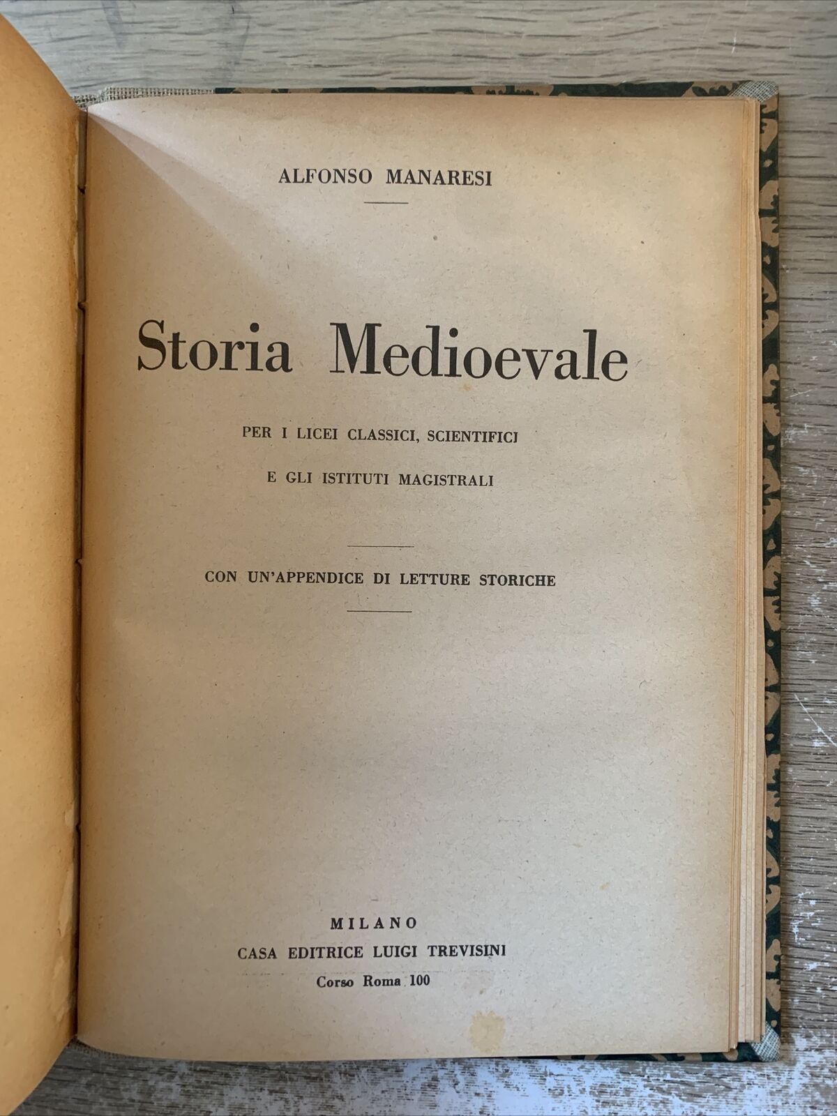 STORIA MODERNA MEDIOEVALE CONTEMPORANEA. MANARESI ALFONSO 1935