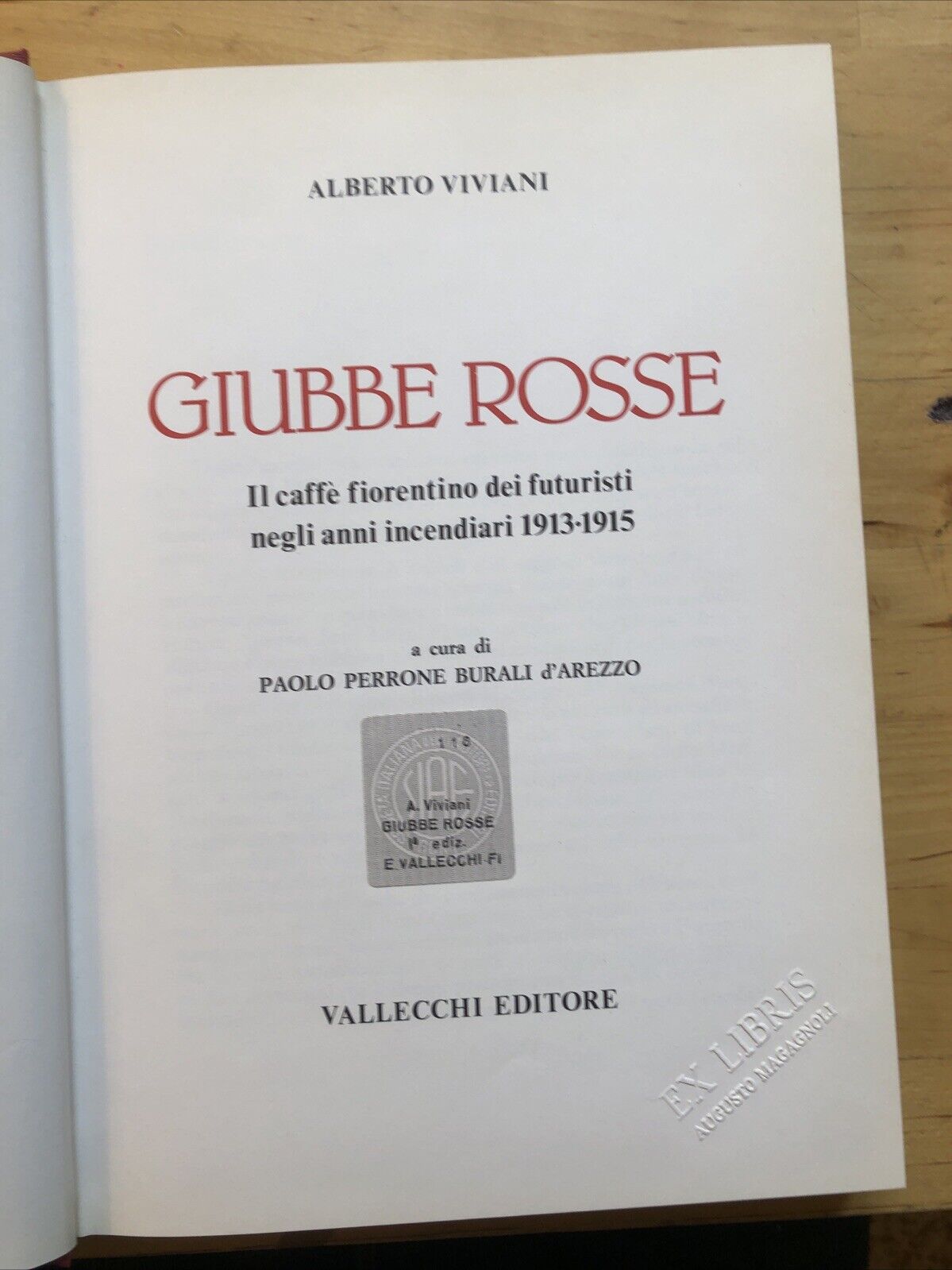Giubbe Rosse, Alberto Viviani. Il caffè fiorentino dei futuristi Vallecchi 1983