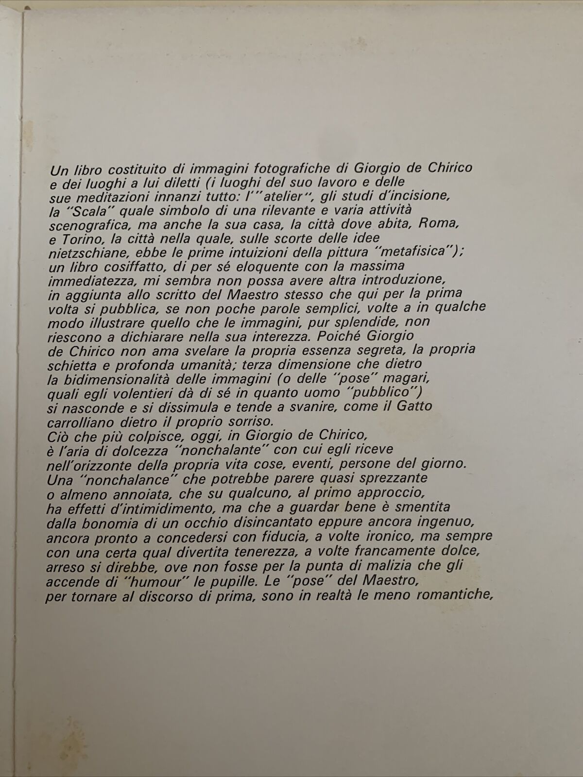 DE CHIRICO COM'È  a cura di Ezio Gribaudo, W. Mori. Fratelli Pozzo ed. 1970