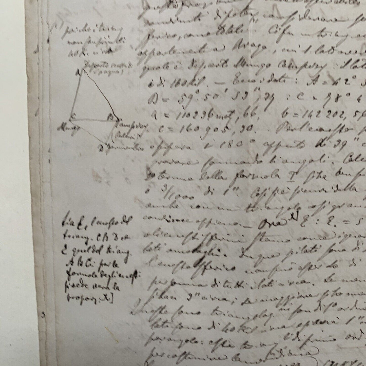 GOBBI BELCREDI Università Pavia 1876, Appunti di suo studente GEODESIA TEORETICA