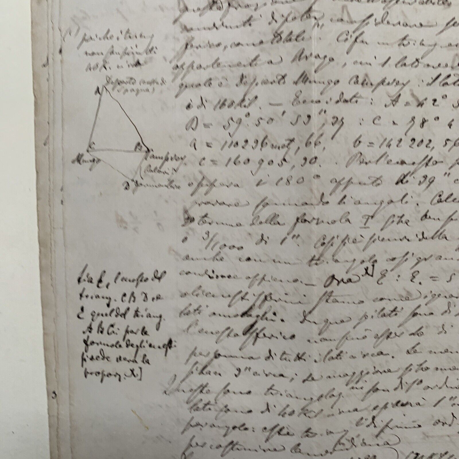 GOBBI BELCREDI Università Pavia 1876, Appunti di suo studente GEODESIA TEORETICA